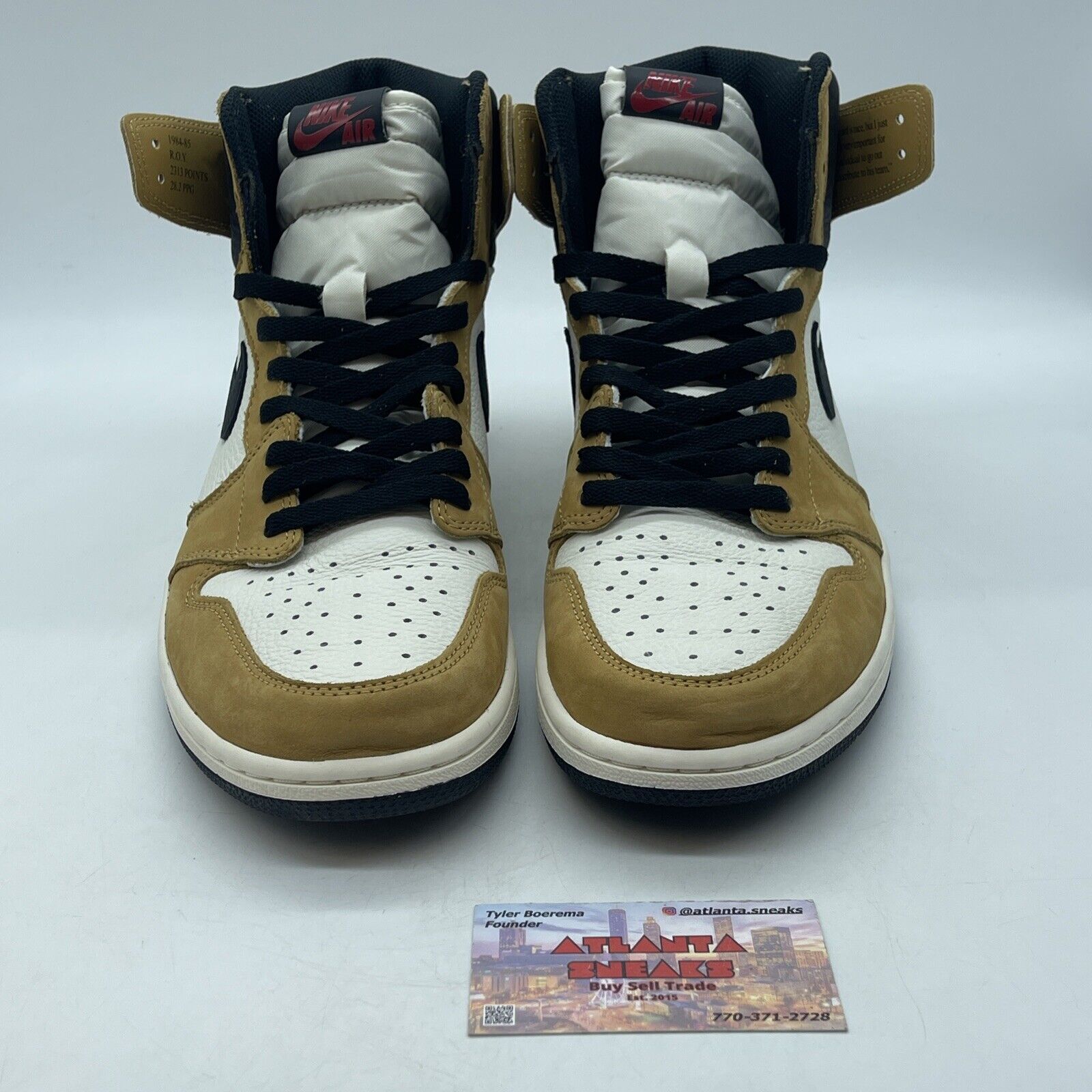 Size 12 - Jordan 1 Retro High OG Rookie of the Year 2018 Brown (555088-700)