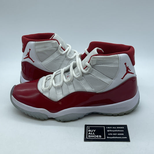 Size 10 - Jordan 11 Retro High Cherry Red White Leather Suede (CT8012-116)