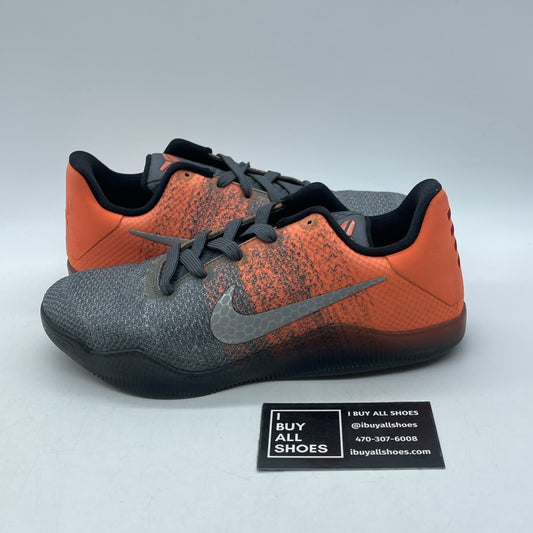 Size 5Y - Nike KOBE 11 XI Elite Low Easter  GREY/VOLT Orange (822945-078)