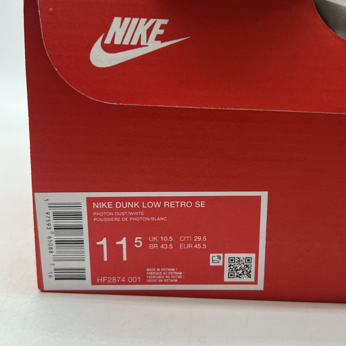 Size 11.5 - Nike Dunk SE Low Photon Dust Vintage Green (HF2874-001)
