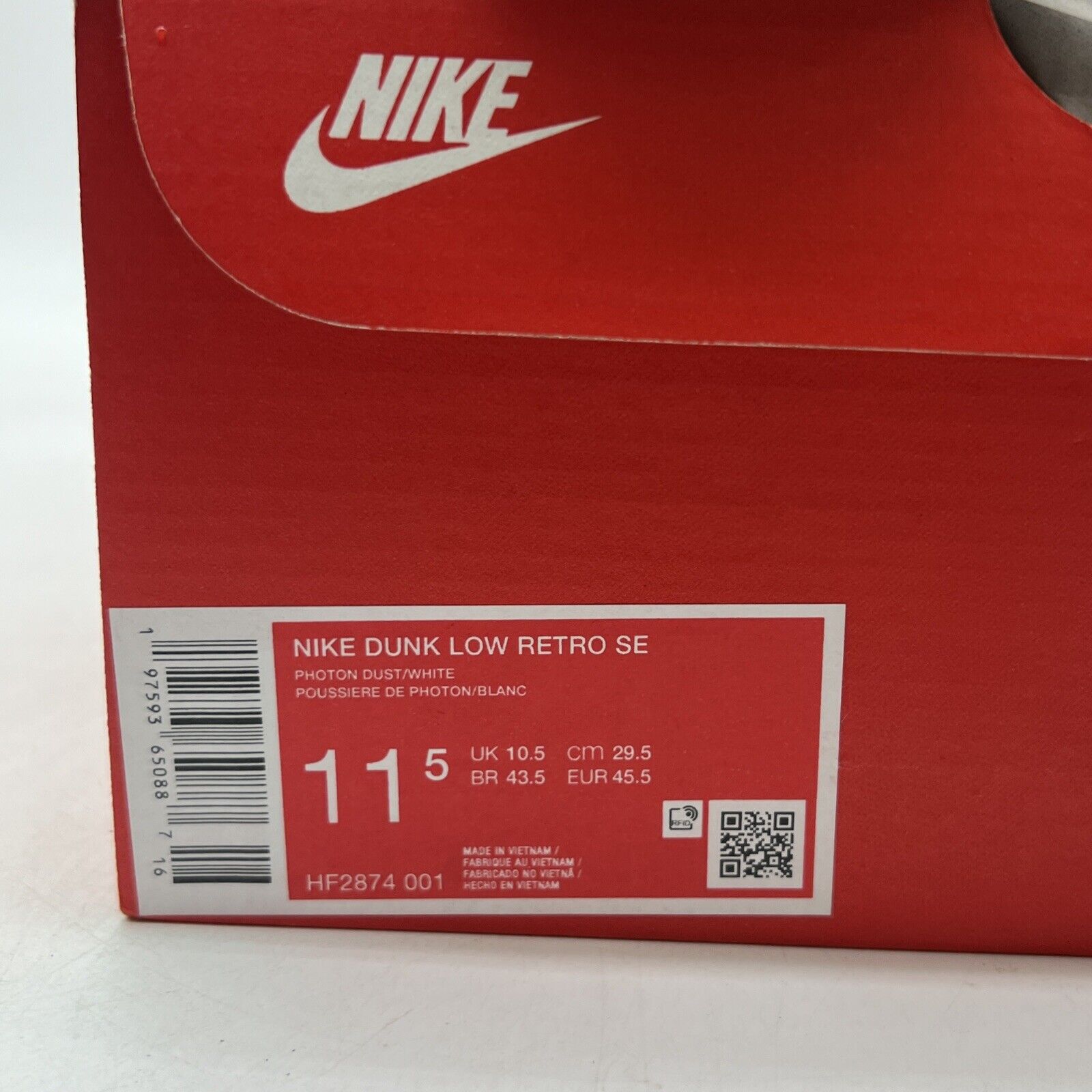 Size 11.5 - Nike Dunk SE Low Photon Dust Vintage Green (HF2874-001)