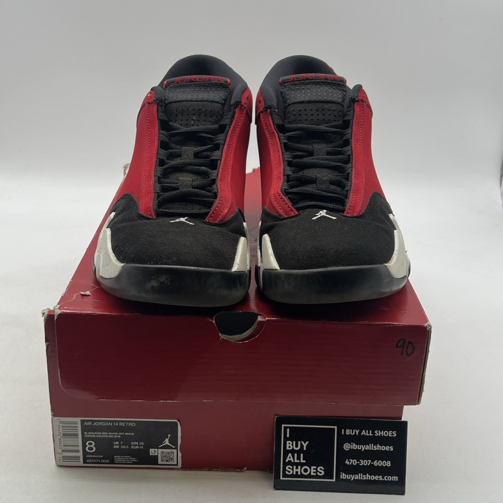 Size 8 - Air Jordan 14 Retro Gym Red (487471-006)