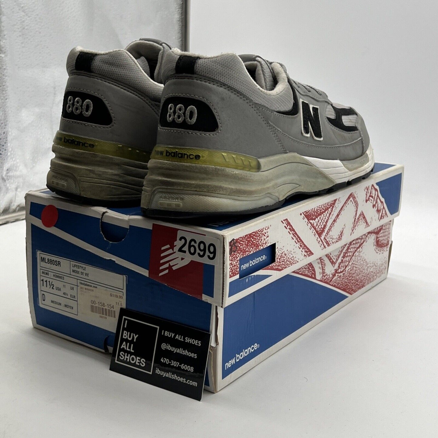 Size 11.5 - New Balance 880 ML880SR Reflective Grey Black White
