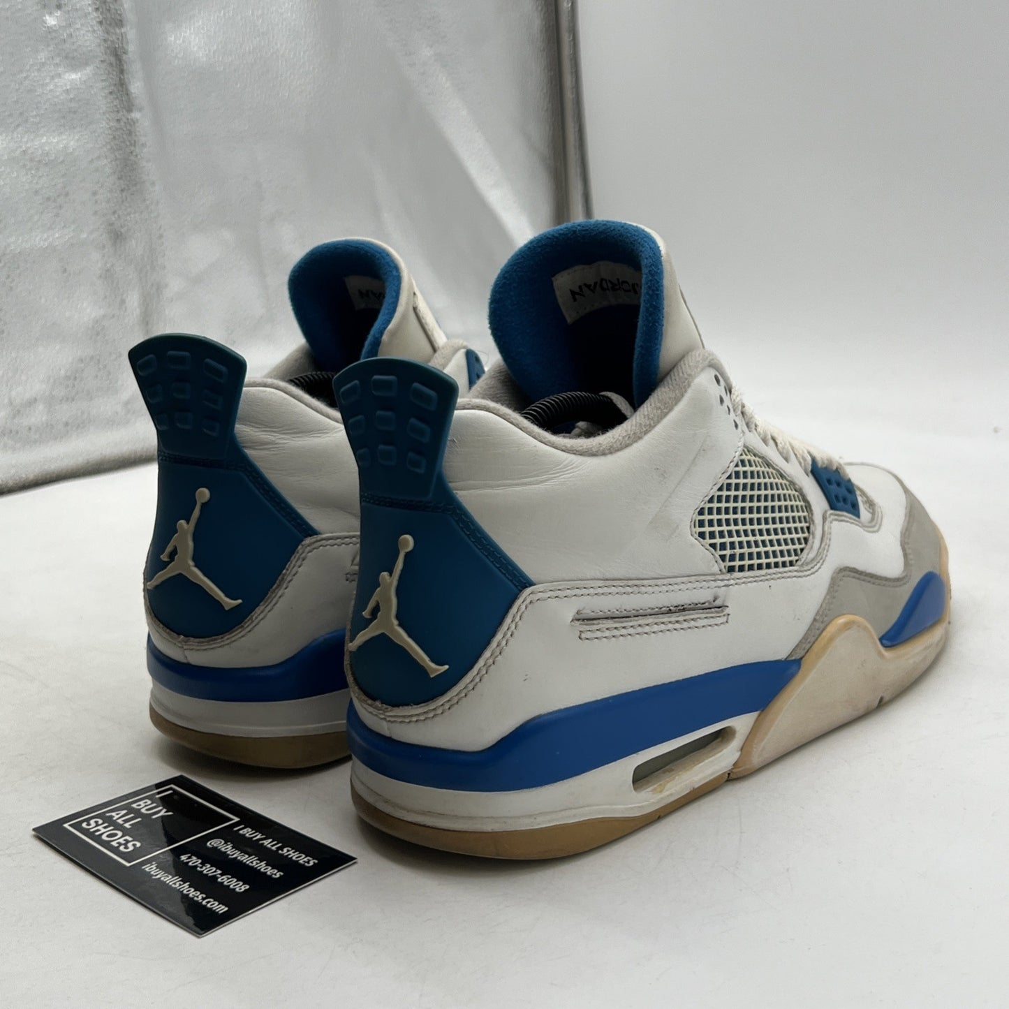 Size 9.5 - Air Jordan 4 Retro Military Blue 2012 (308497-105)