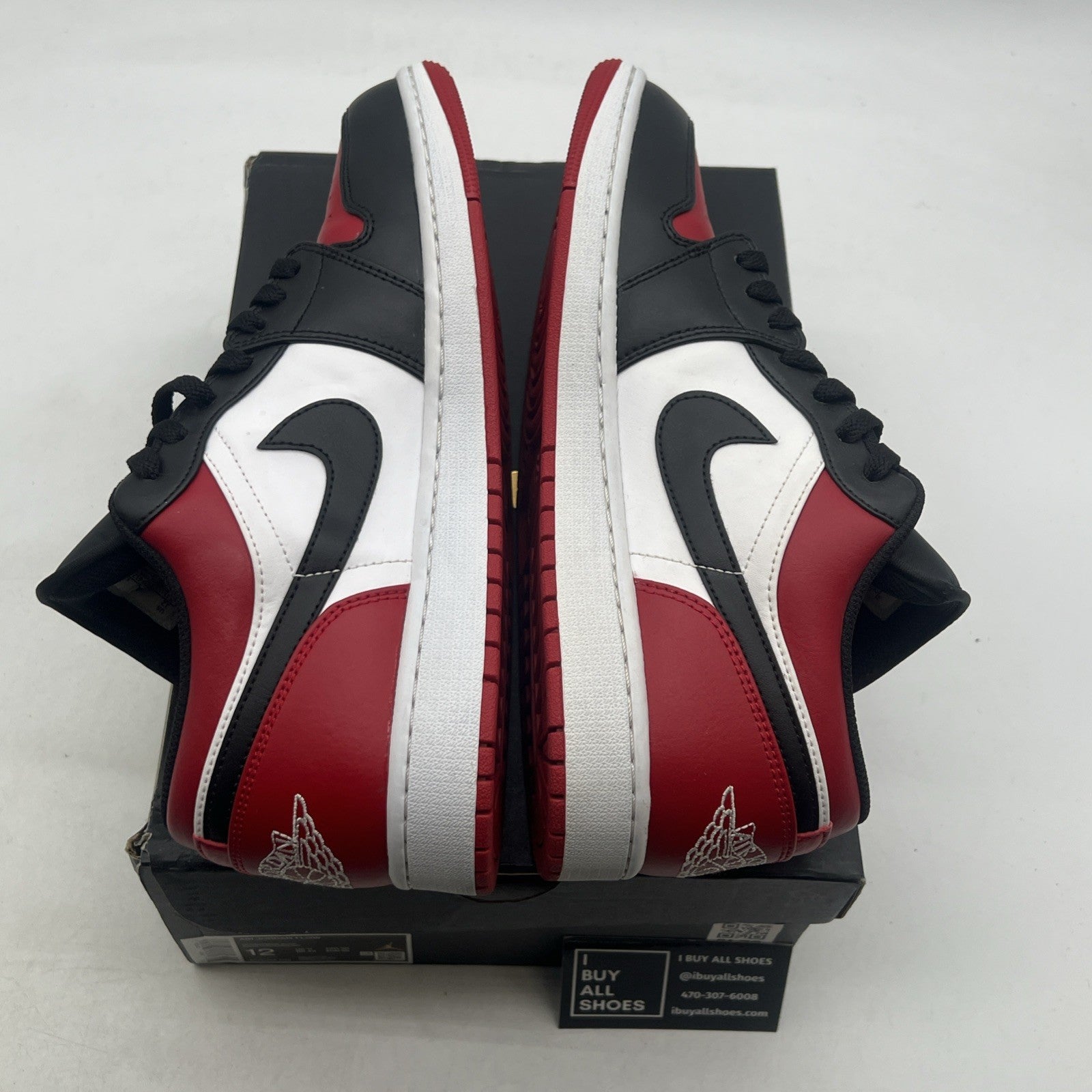 Size 12 - Air Jordan 1 Low Bred Toe (553558-612)