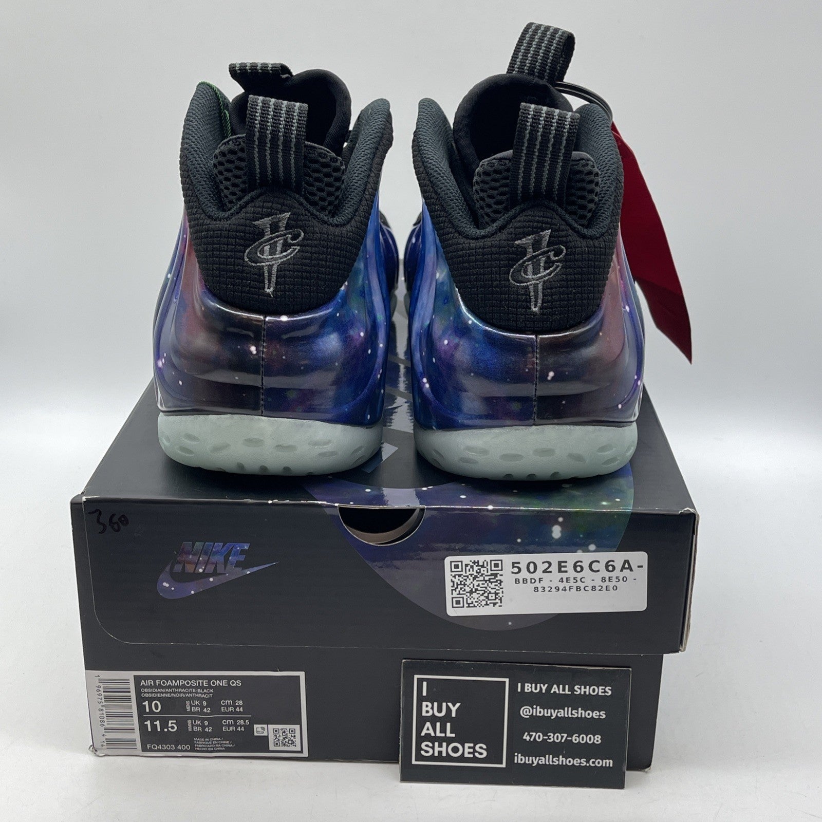 Size 10 - Nike Air Foamposite One 2025 Galaxy Black Purple Blue (FQ4303-400)