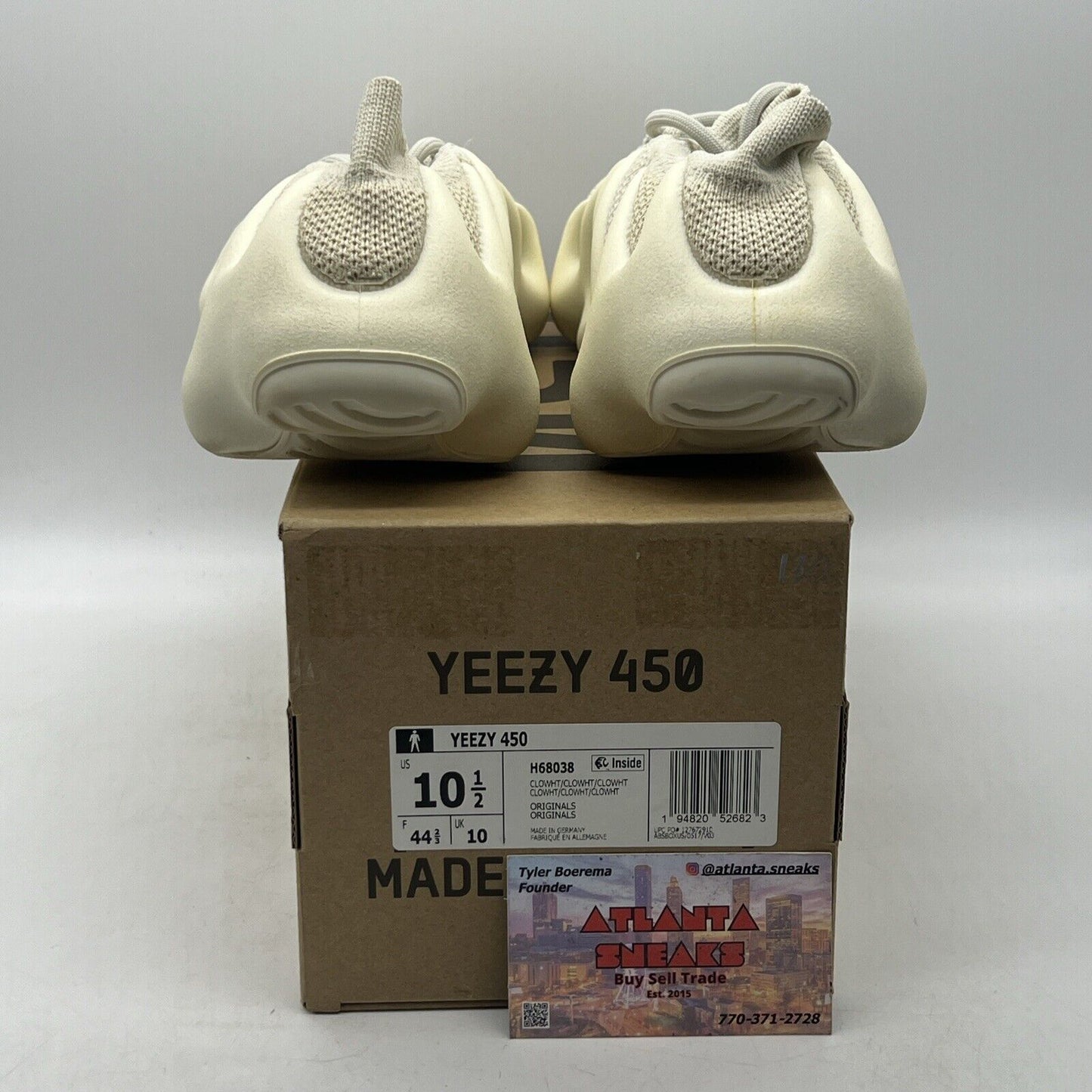 Size 10.5 - adidas Yeezy 450 Cloud White (H68038)