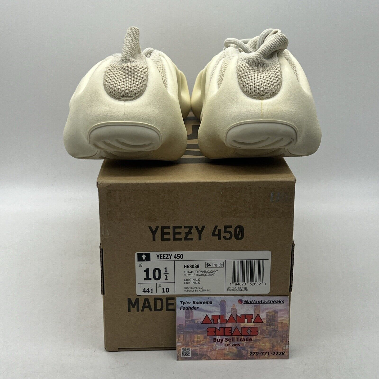 Size 10.5 - adidas Yeezy 450 Cloud White (H68038)