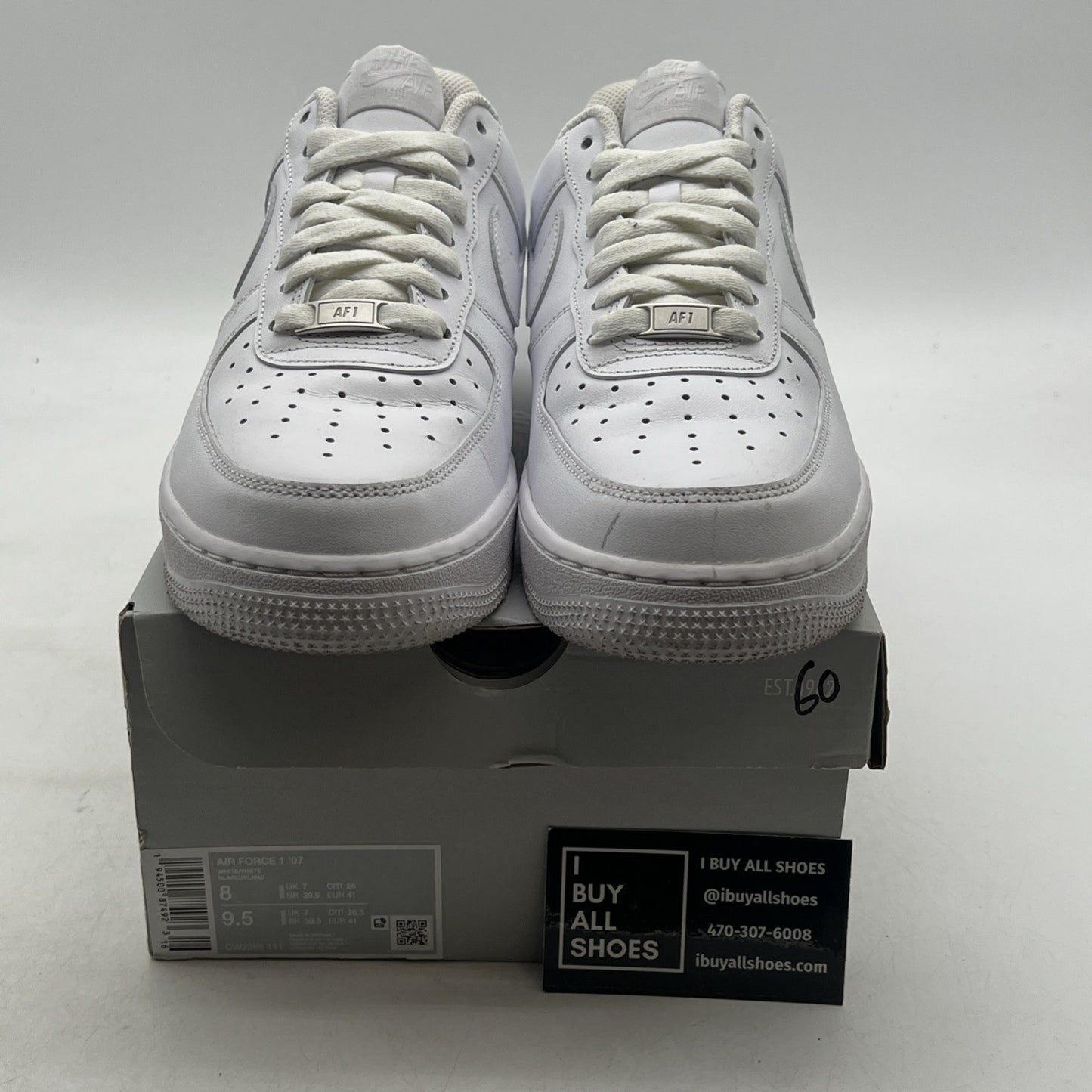 Size 8 - Nike Air Force 1 '07 Low Triple White (CW2288-111)