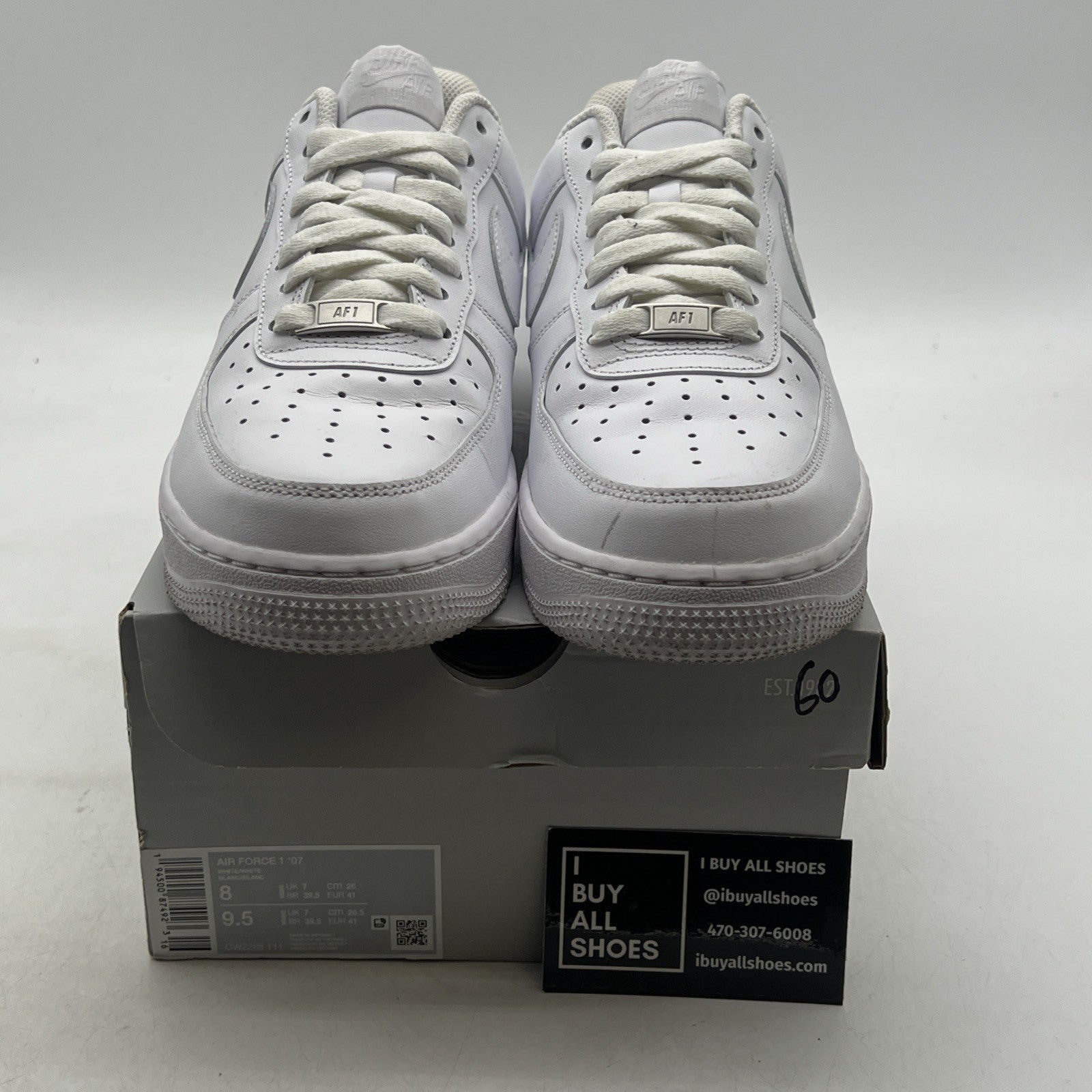 Size 8 - Nike Air Force 1 '07 Low Triple White (CW2288-111)
