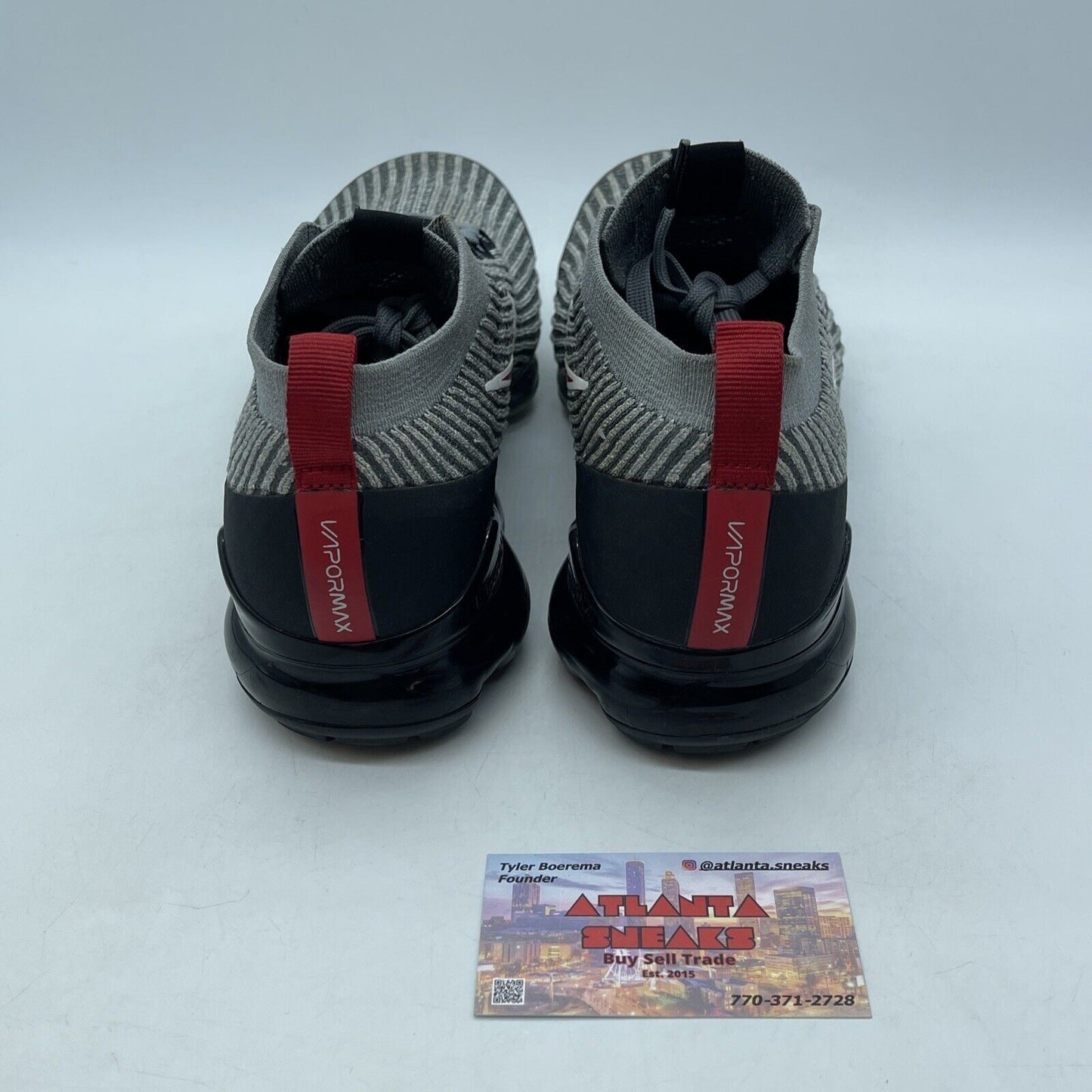 Size 9.5 - Nike Air VaporMax 3.0 Particle Grey White Red Black (AJ6900-012)