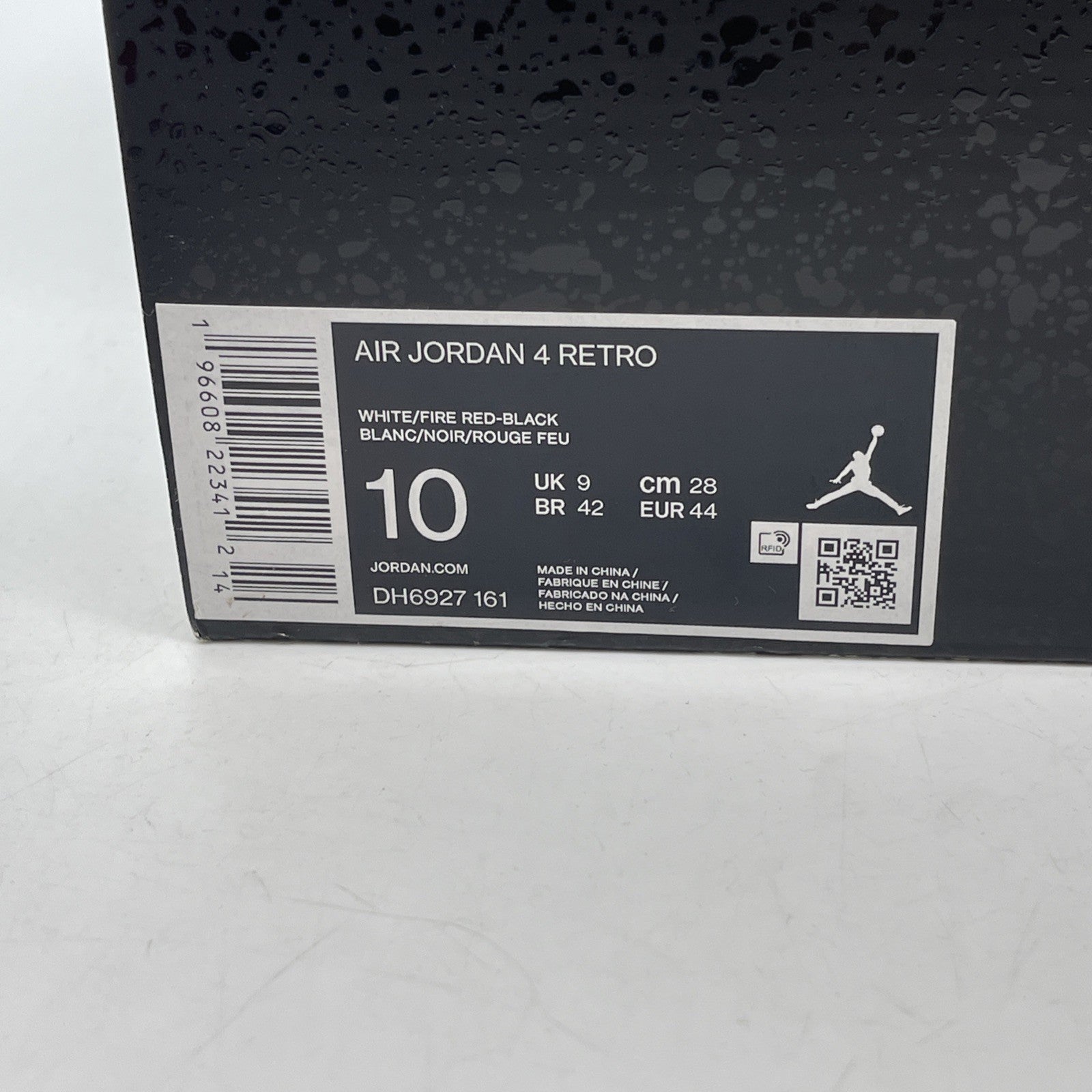 Size 10 - Jordan 4 Retro Mid Red Cement White Red Black Leather (DH6927-161)