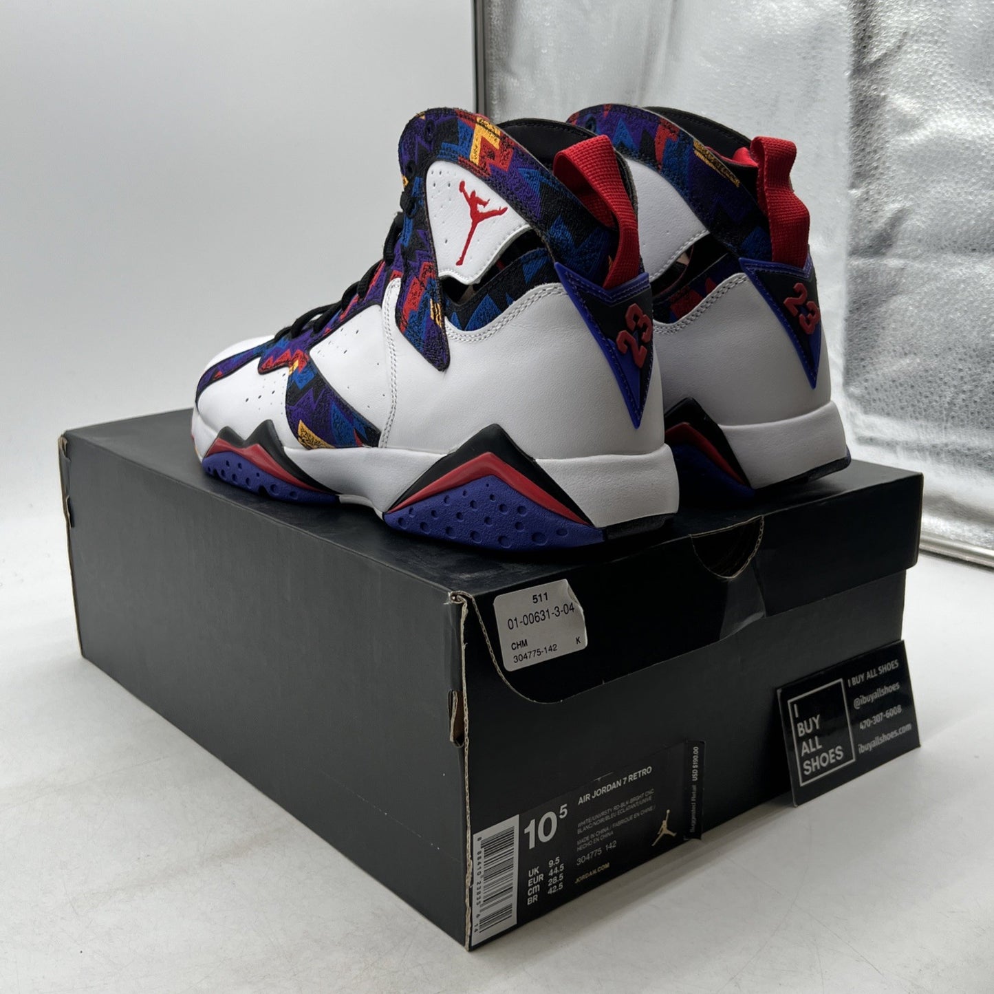 Size 10.5 - Air Jordan 7 Retro Sweater (304775-142)