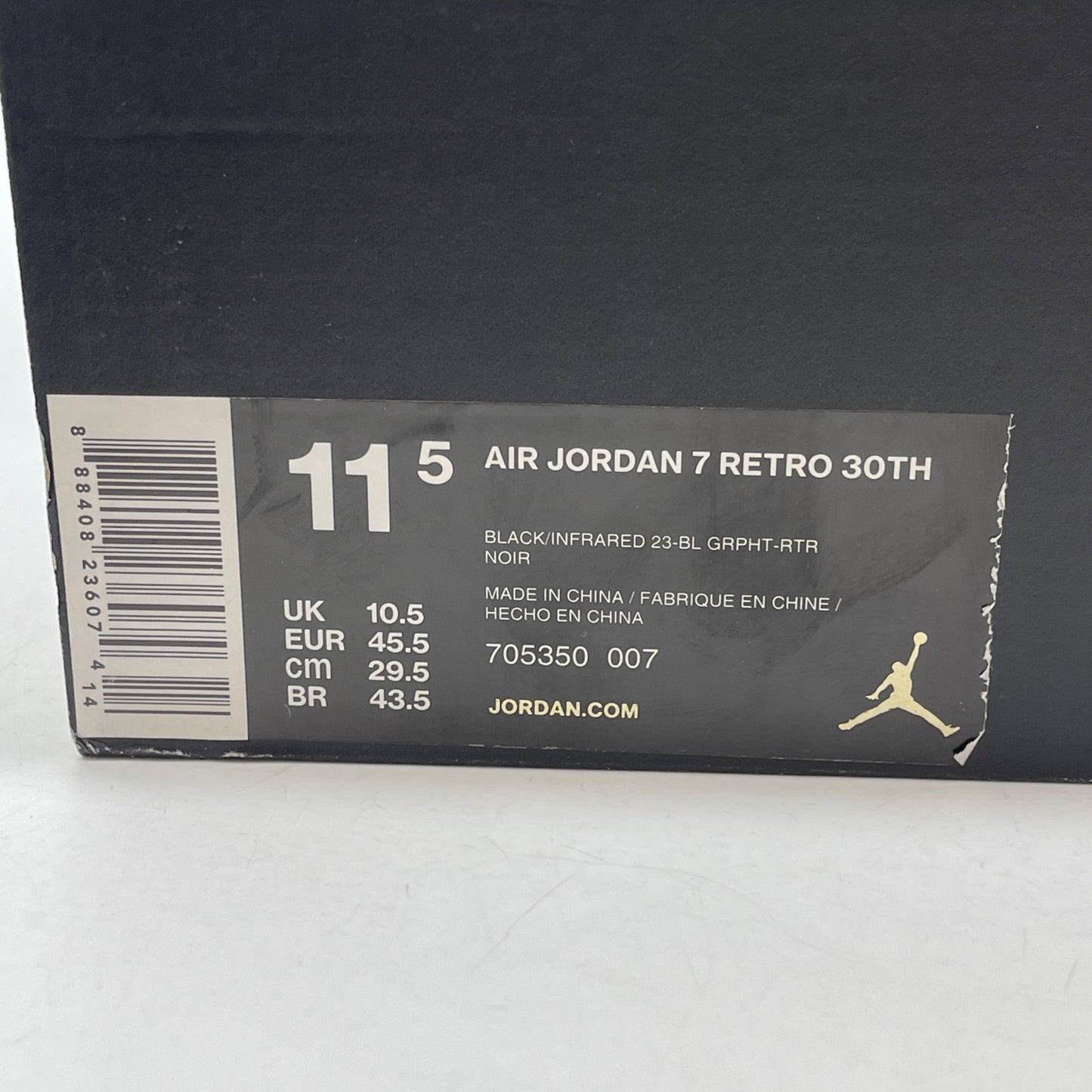 Size 11.5 - Air Jordan 7 Retro 30th Barcelona Nights Suede Leather (705350-007)