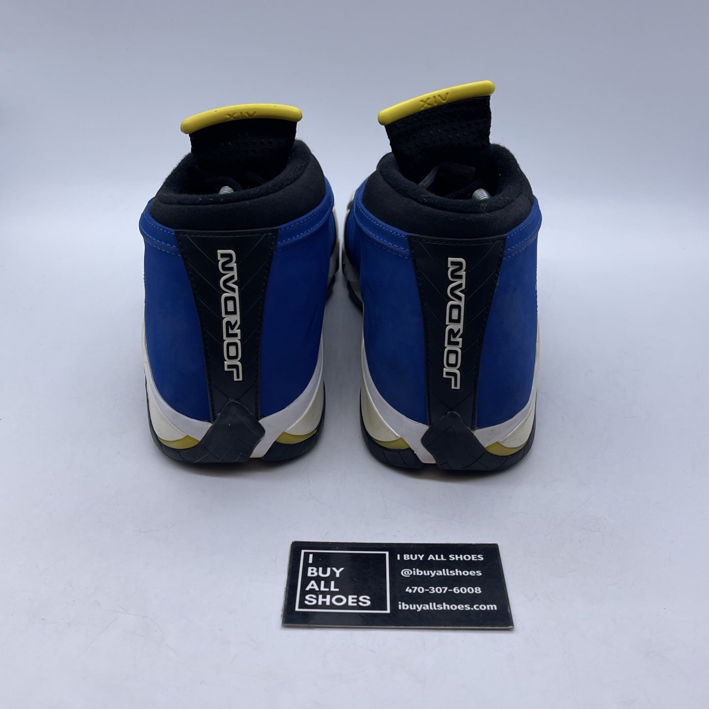 Size 11 - Air Jordan 14 Retro 2015 Low Laney Blue Black Suede (807511-405)