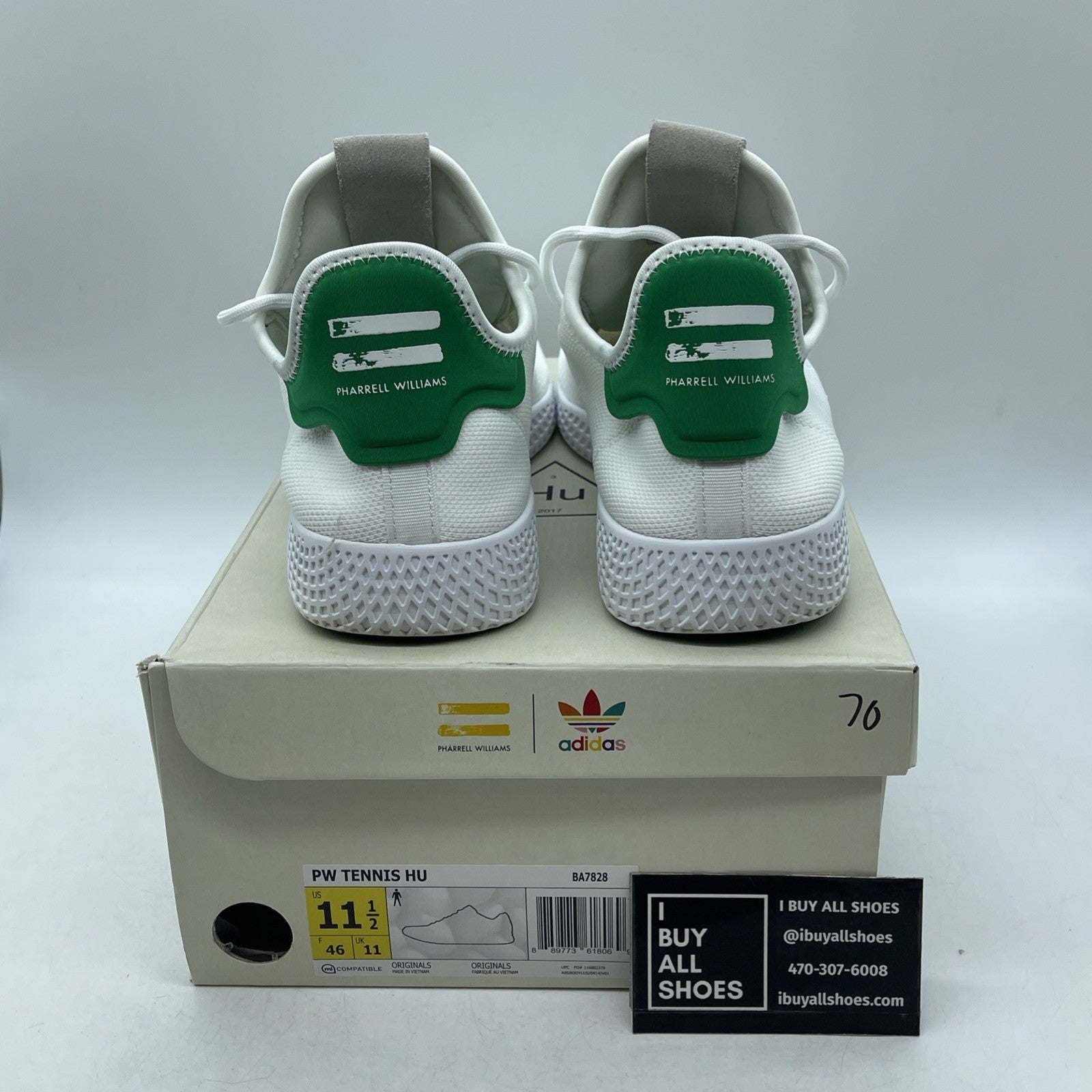 Size 11.5 - Pharrell x adidas Tennis Hu Green (BA7828)