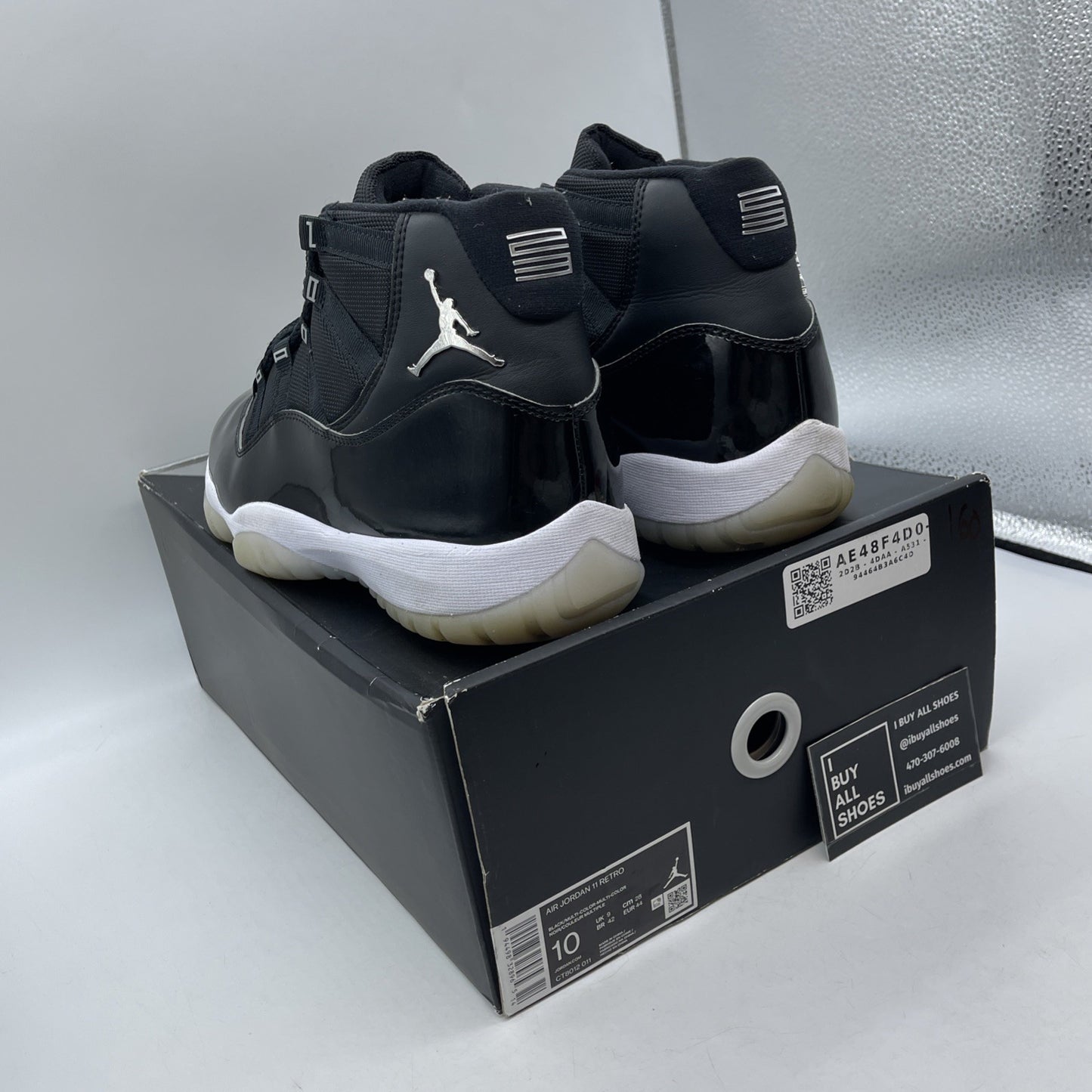 Size 10 - Jordan 11 Retro High Jubilee / 25th Anniversary Black (CT8012-011)