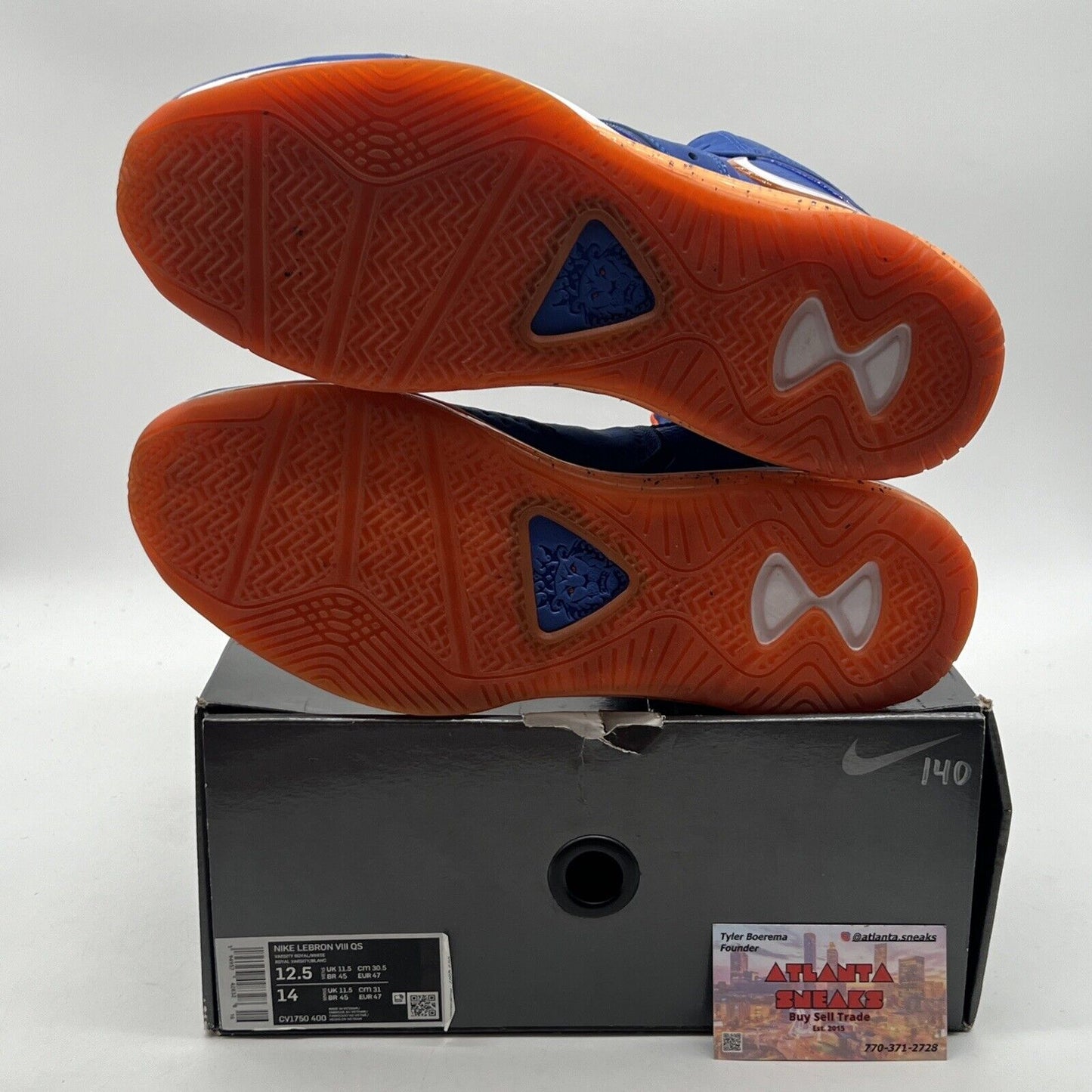 Size 12.5 - Nike LeBron 8 HWC - Blue Orange White Suede (CV1750-400)