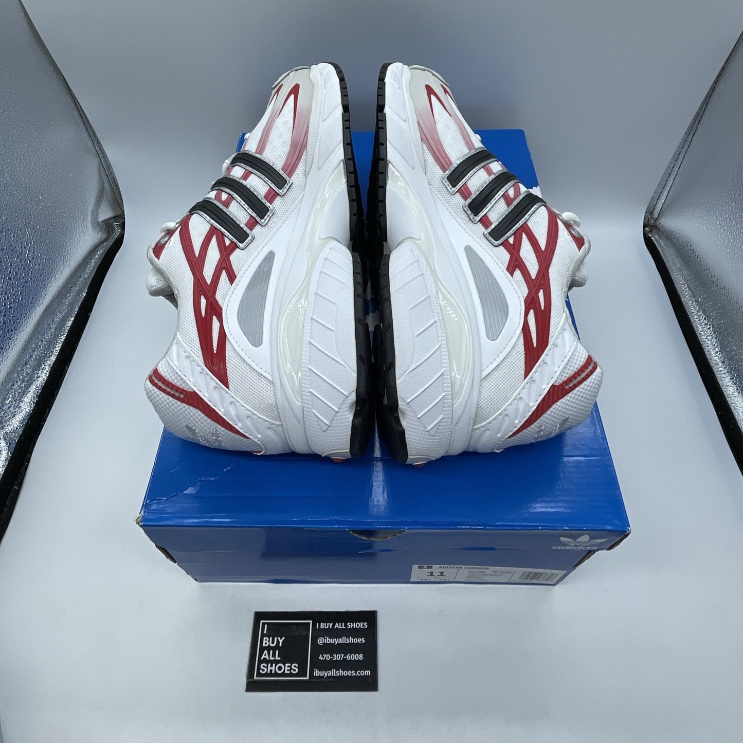 Size 11 - adidas Adistar Cushion 3 White Better Scarlet (IG1738)