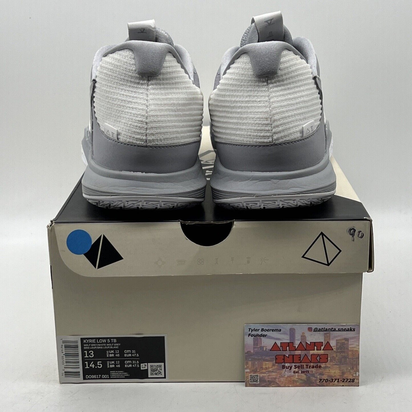 Size 13 - Nike Kyrie 5 Low Wolf Grey Suede Leather (DO9617-001)