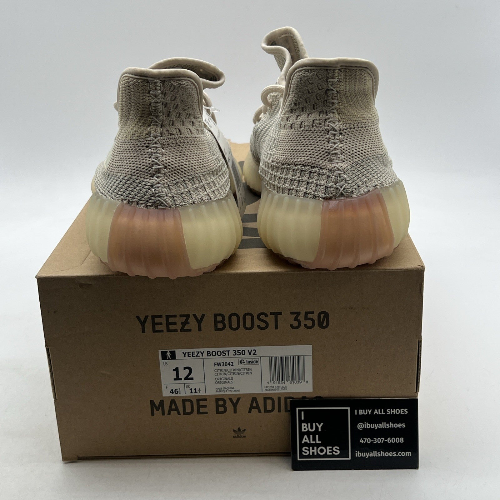Size 12 - Yeezy Boost 350 V2 Citrin Non-Reflective (FW3042)