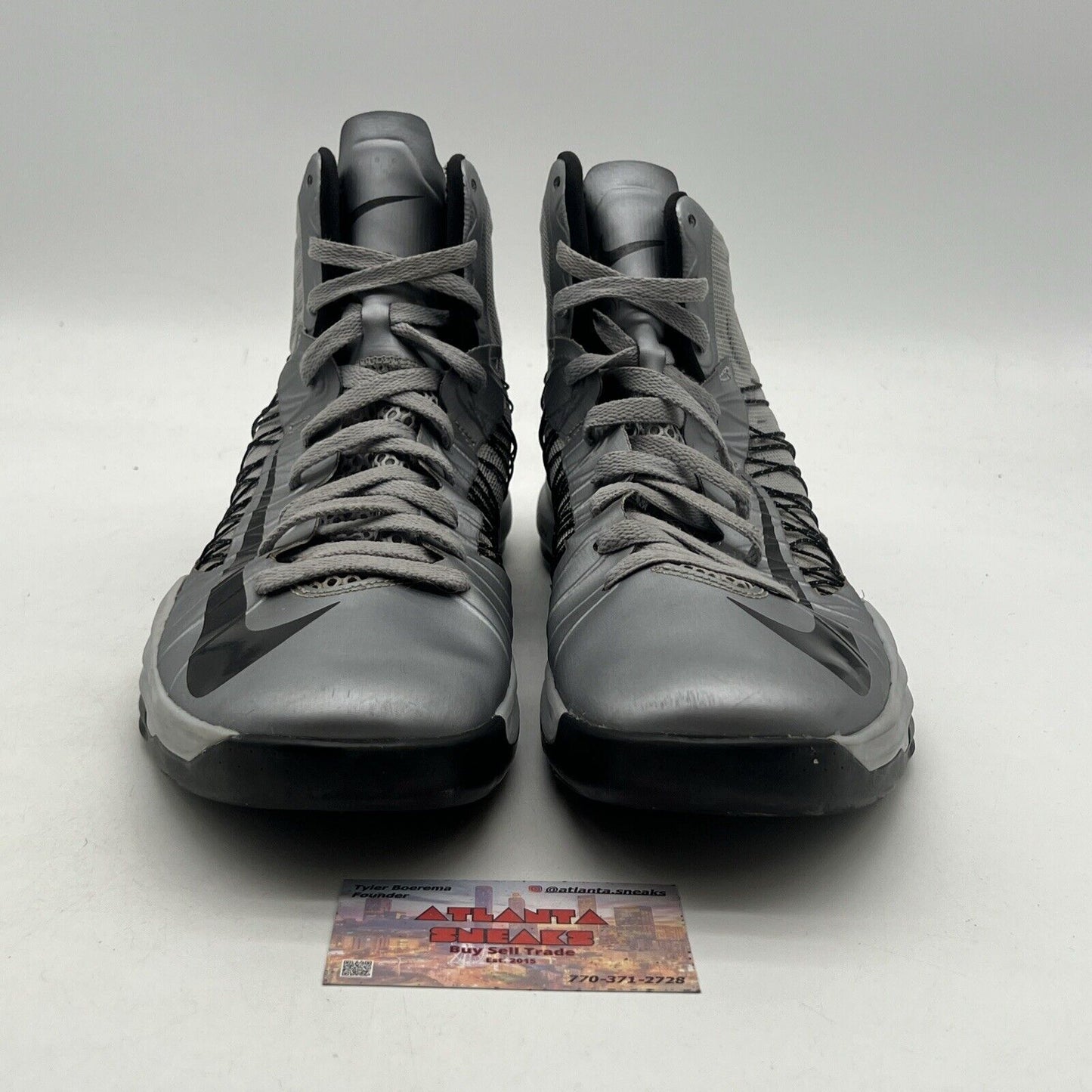 Size 12 - Nike Lunar Hyperdunk Mid Sneakers Silver Wolf Gray (524934-002)