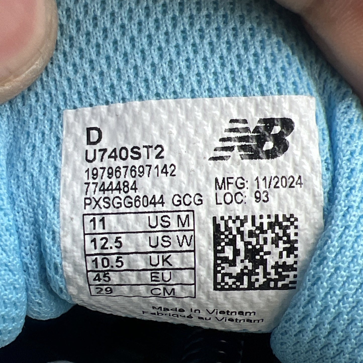 Size 11 - New Balance 740 Blue Agate White (U740ST2)