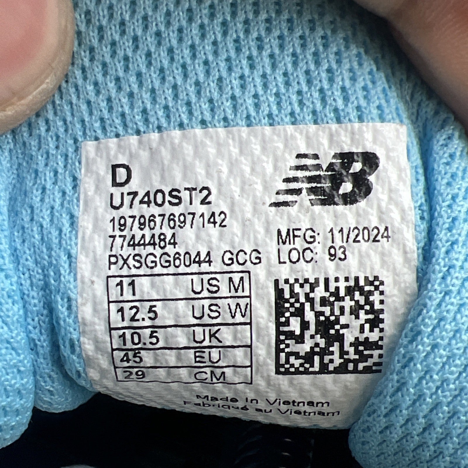 Size 11 - New Balance 740 Blue Agate White (U740ST2)