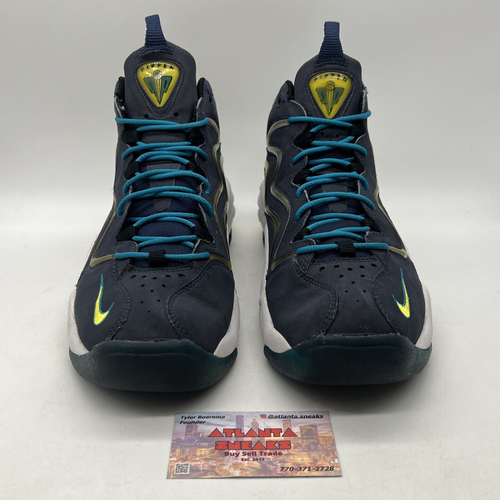Size 12 - Nike Air Pippen Midnight Navy White Blue Suede (325001-400)