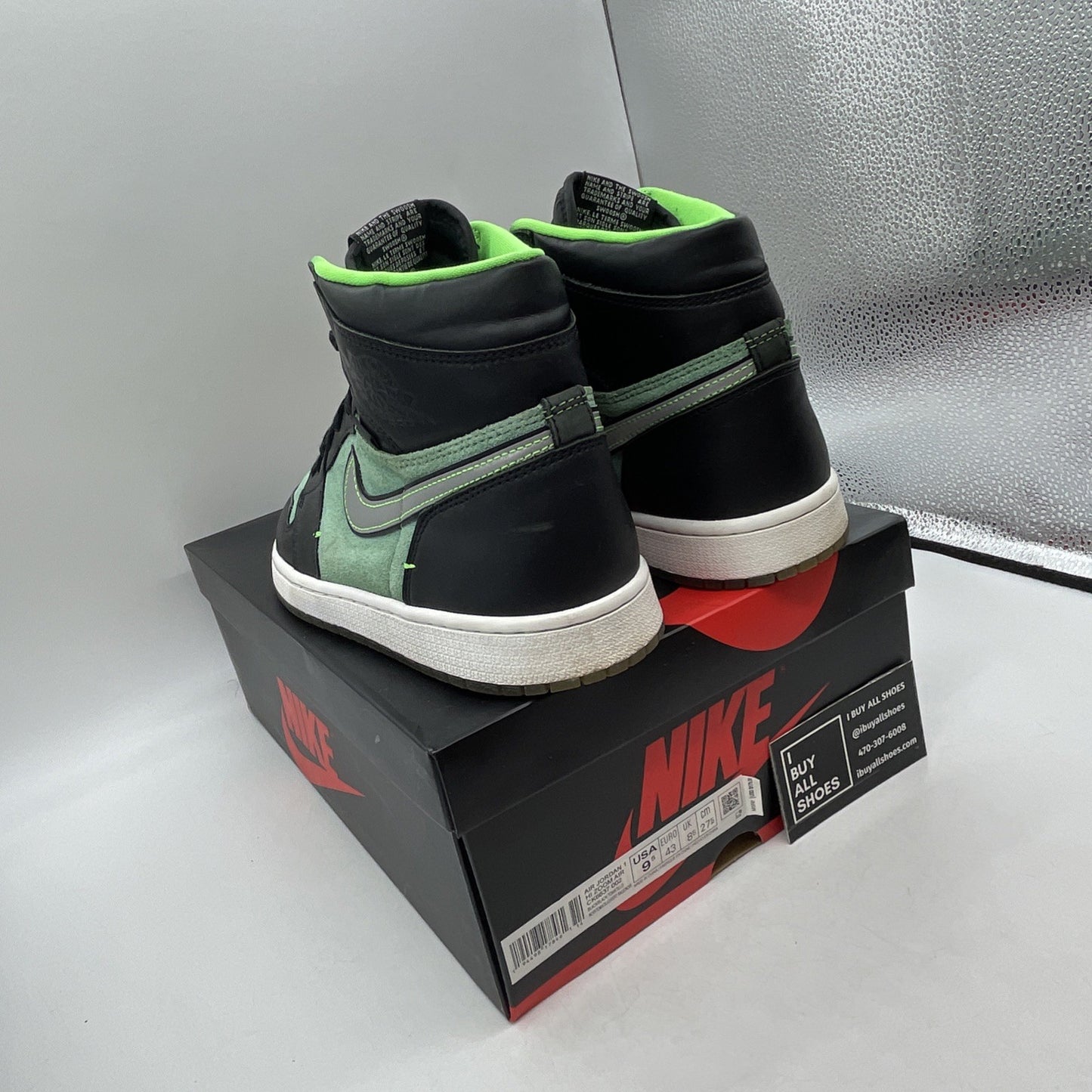 Size 9.5 - Air Jordan 1 Zoom High Zen Green (CK6637-002)