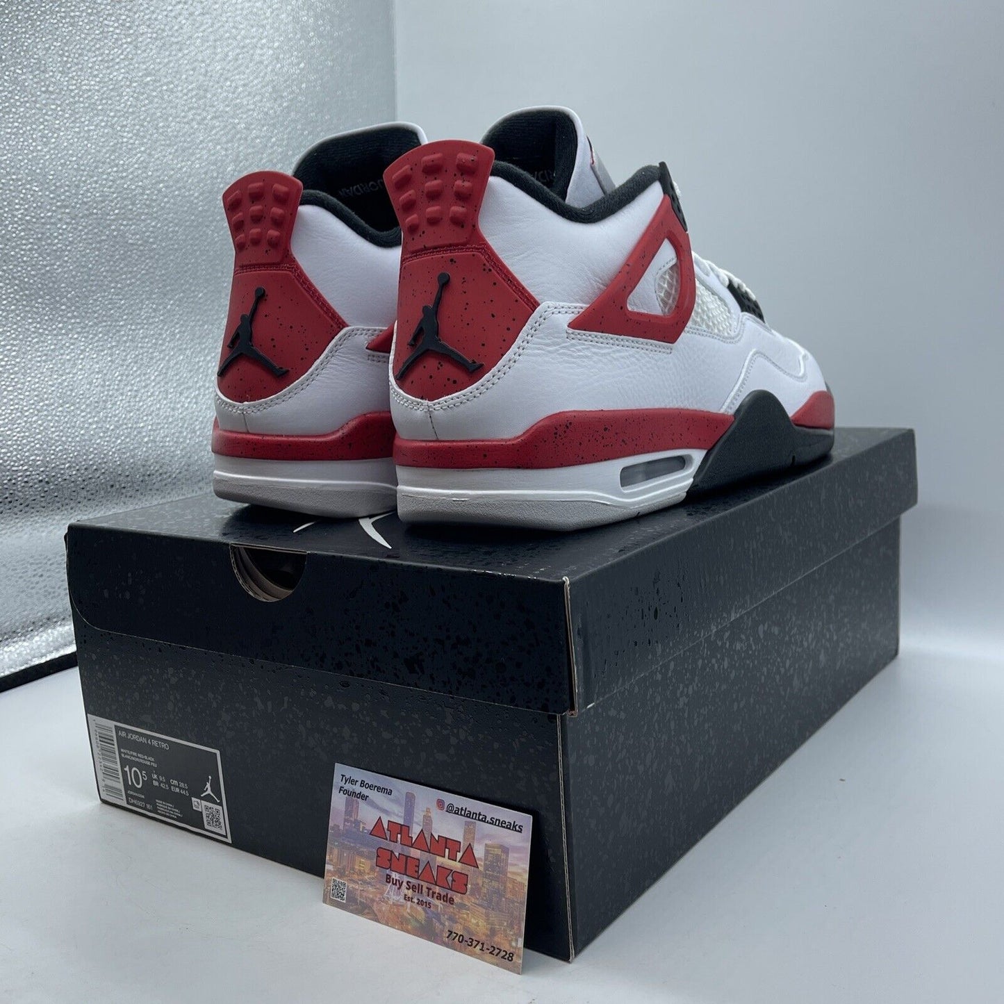 Size 10.5 - Jordan 4 Retro Mid Red Cement White Black Red Leather (DH6927-161)