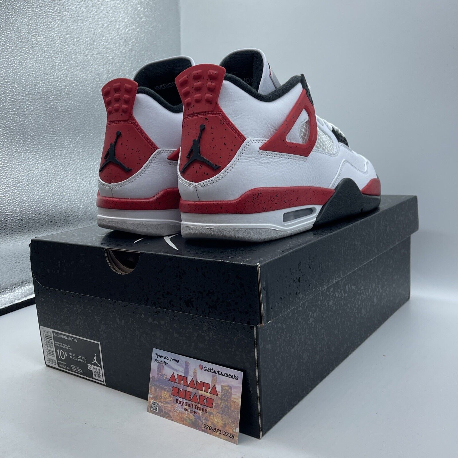 Size 10.5 - Jordan 4 Retro Mid Red Cement White Black Red Leather (DH6927-161)