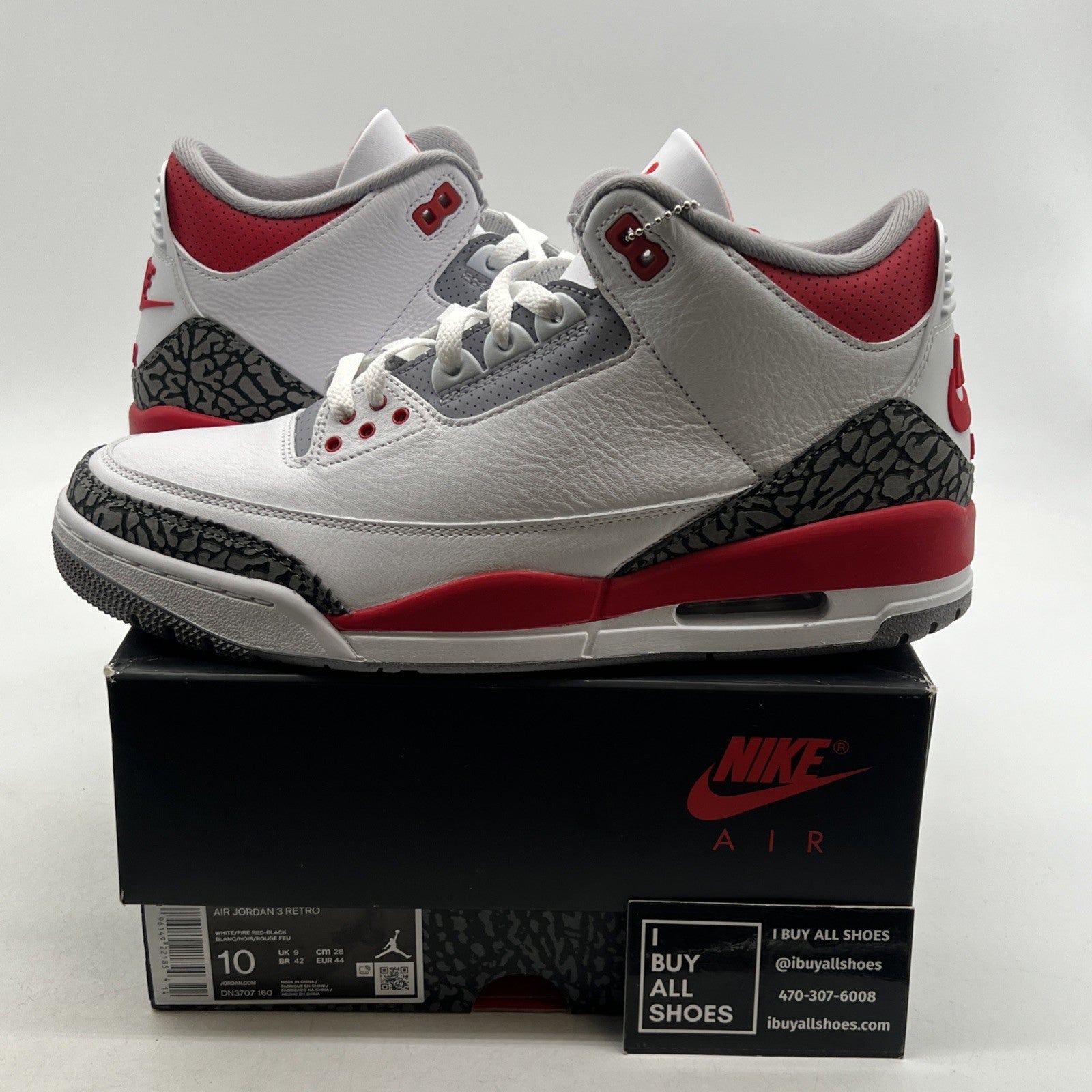 Size 10 - Air Jordan 3 Retro Mid Fire Red (DN3707-160)
