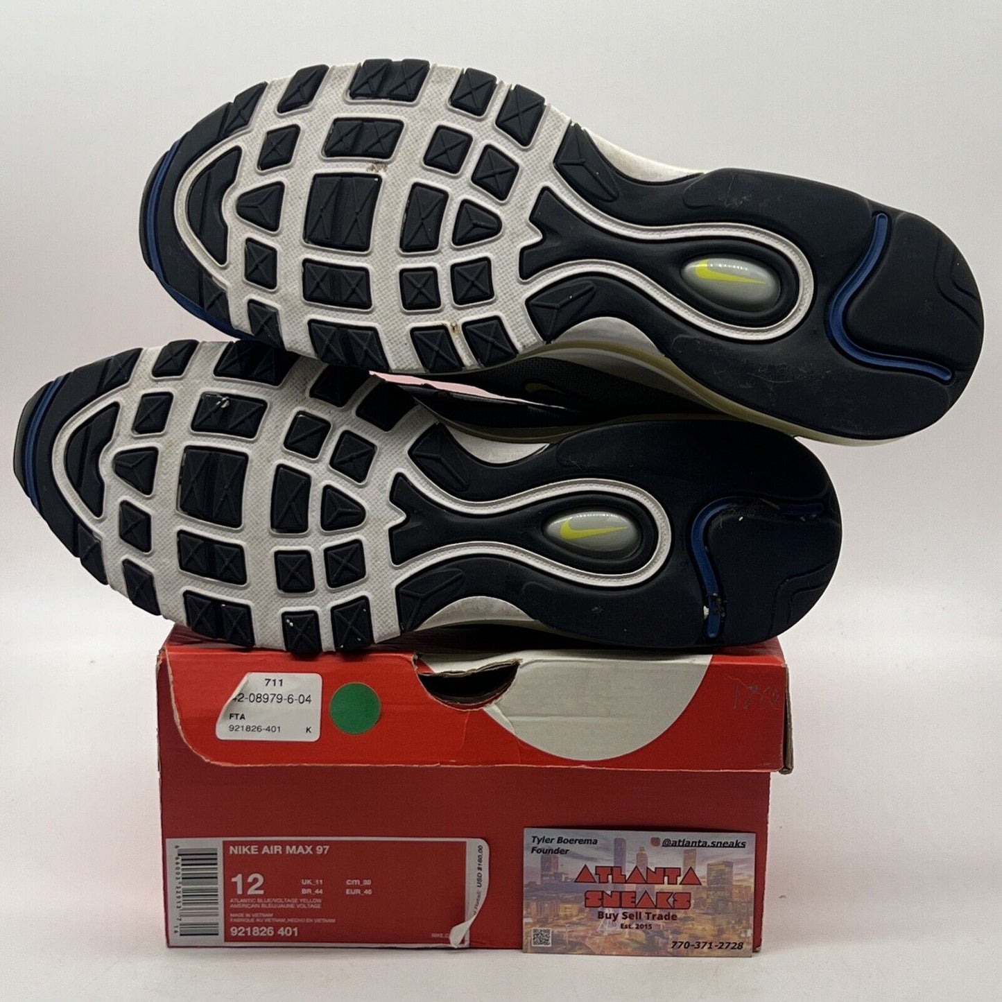 Size 12 - Nike Air Max 97 Atlantic Blue Blue Yellow Grey