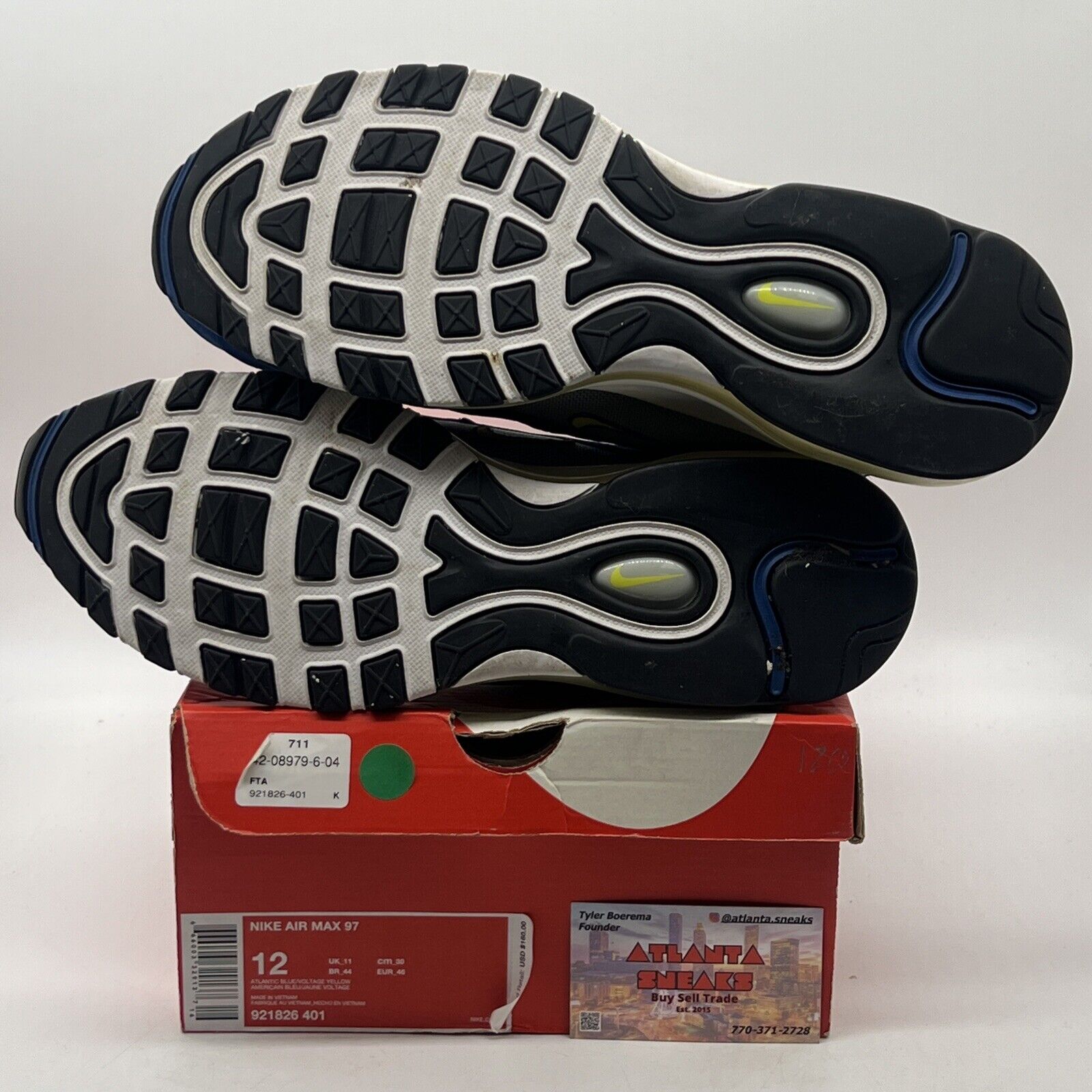Size 12 - Nike Air Max 97 Atlantic Blue Blue Yellow Grey