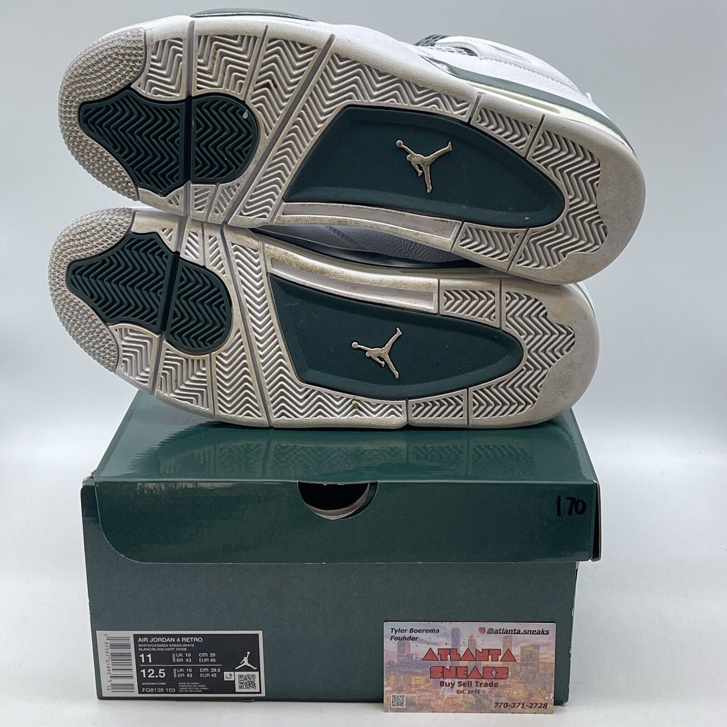 Size 11 - Air Jordan 4 Retro Oxidized Green White Leather (FQ8138-103)