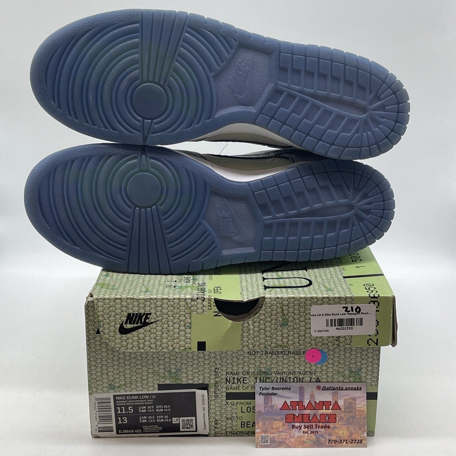 Size 11.5 - Nike Dunk Low x Union LA Marine Minuit/Midnight Navy (DU9649-401)