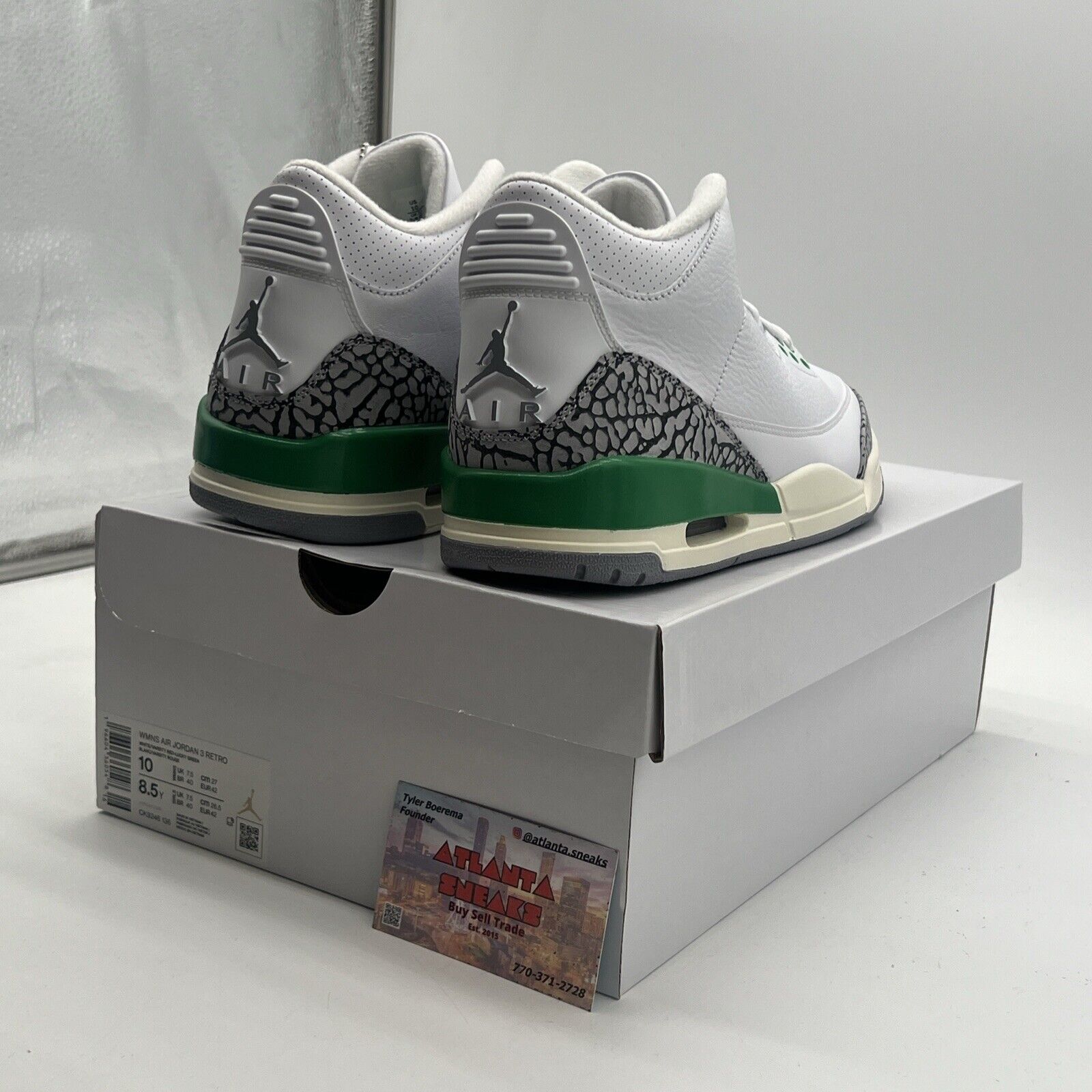 Size 10W - Air Jordan 3 Retro Lucky Green (CK9246-136)