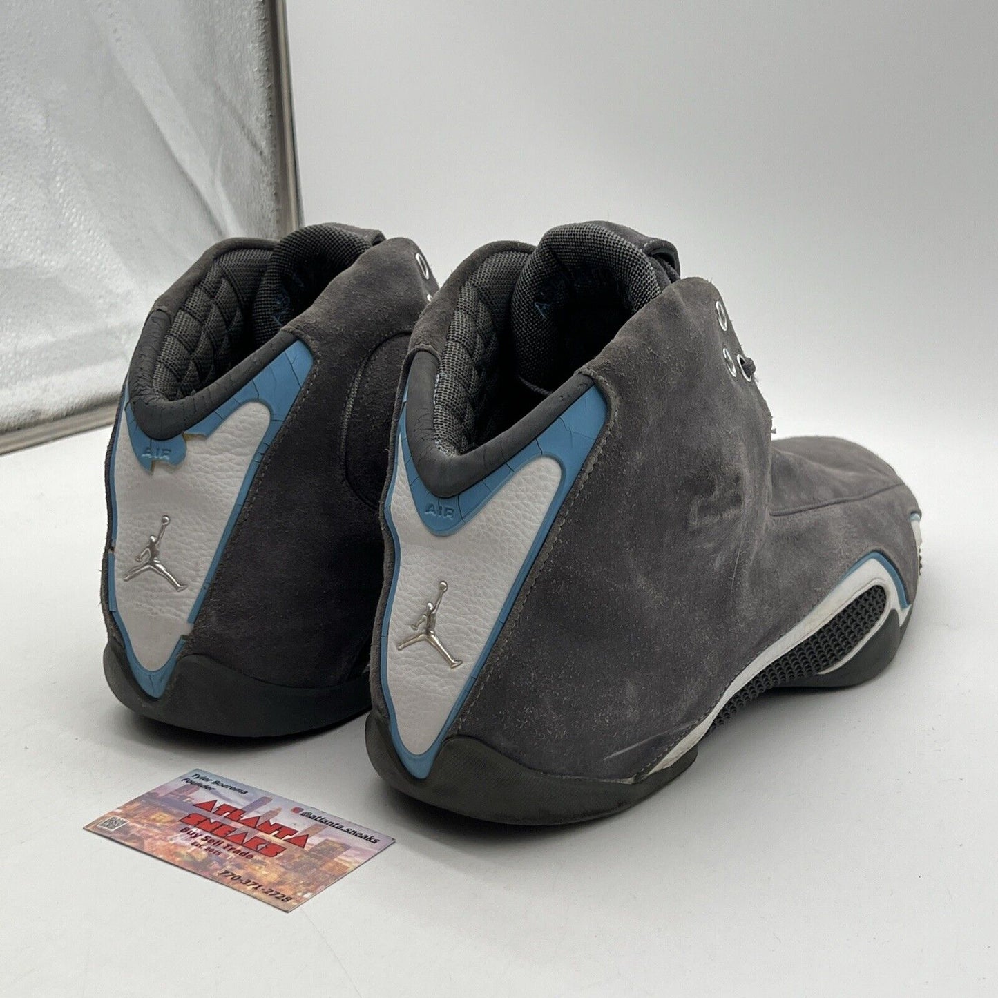 Size 14 - Air Jordan 21 OG Light Graphite Grey Suede White Blue (313495-002)
