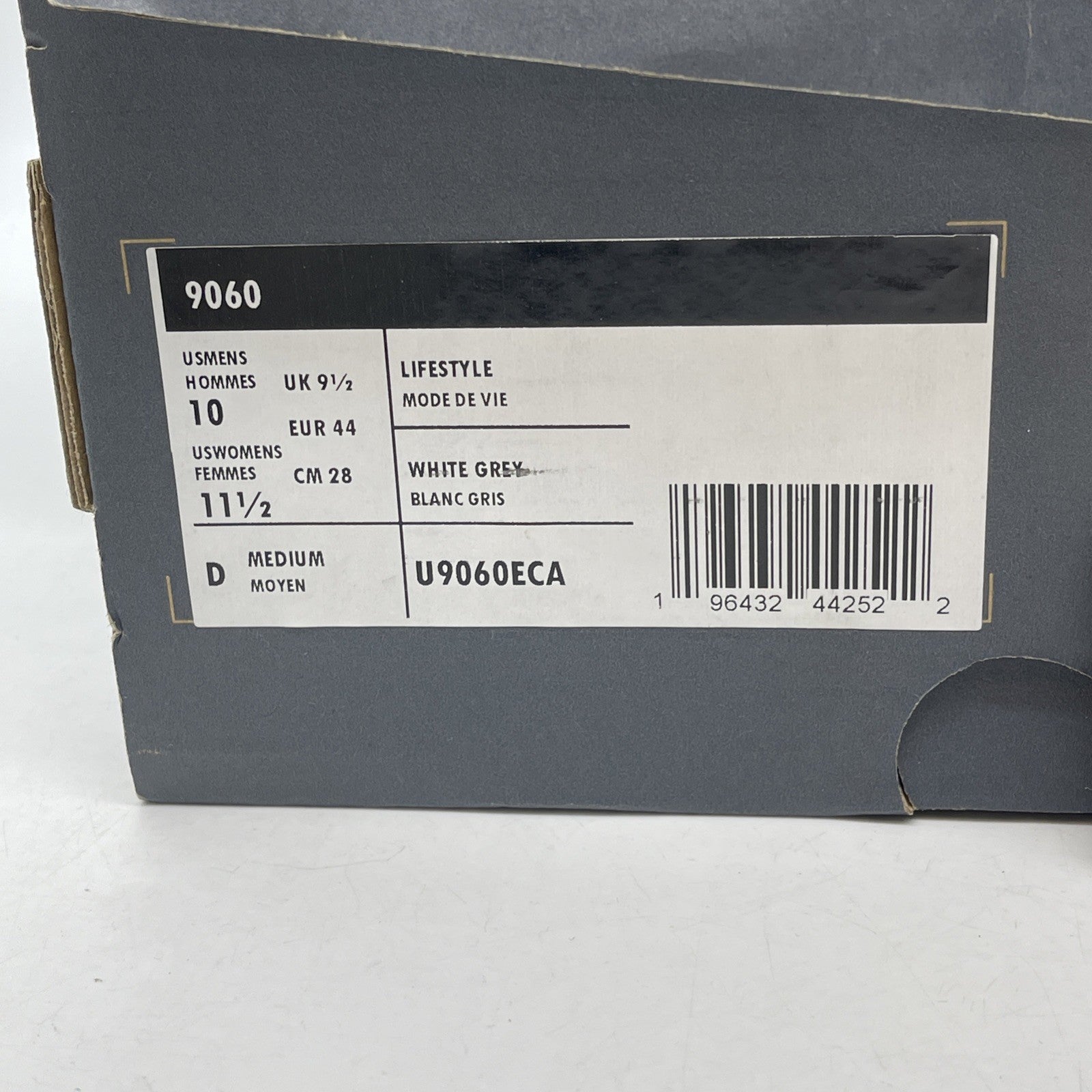 Size 10 - New Balance 9060 Sea Salt Concrete Grey Suede Leather (U9060ECA)