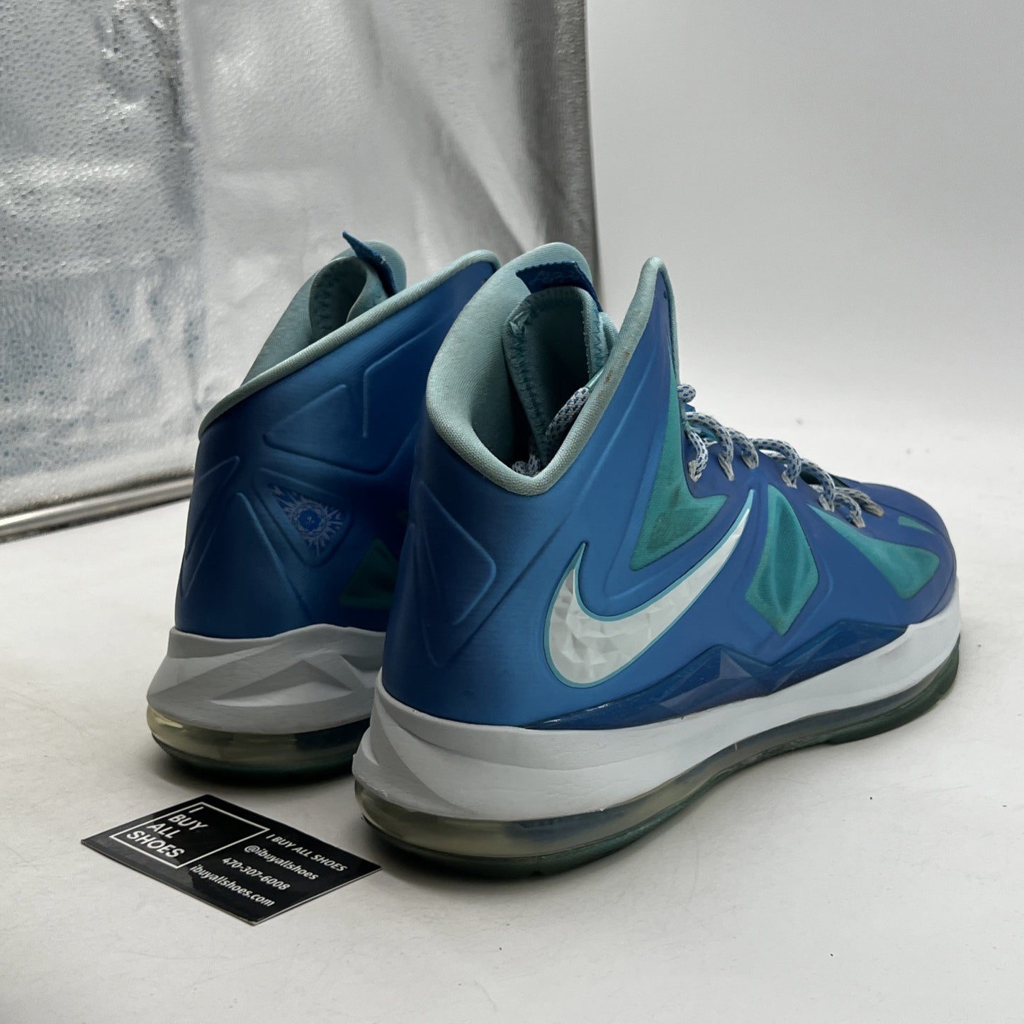 Size 13 - Nike LeBron 10+ Sport Pack Blue Diamond (542244-400)