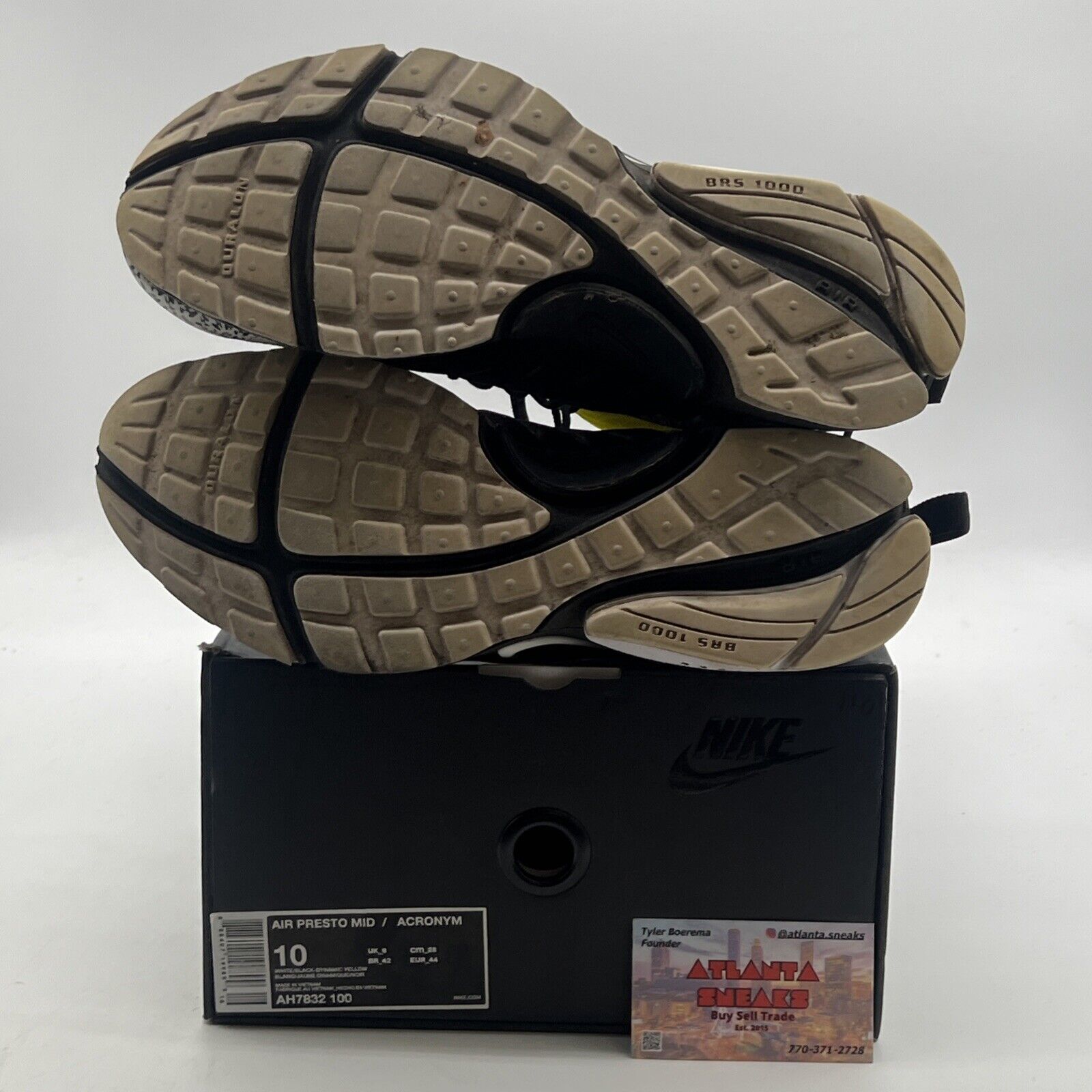 Size 10 - Nike Acronym x Air Presto Mid Dynamic Yellow (AH7832-100)