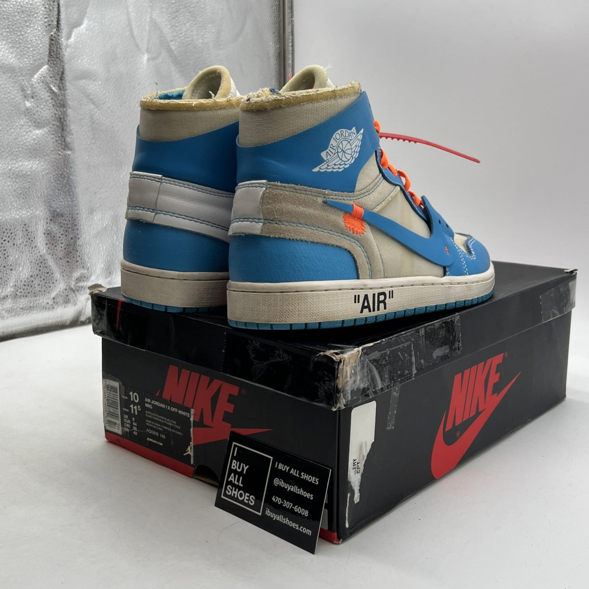 Size 10 - Air Jordan 1 Retro OG x Off-White High UNC (AQ0818-148)