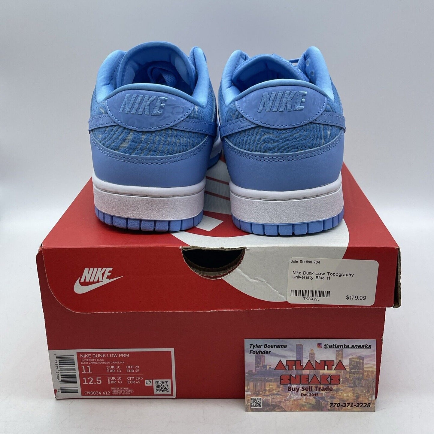 Size 11 - Nike Dunk Premium Low Topography - University Blue White (FN6834-412)
