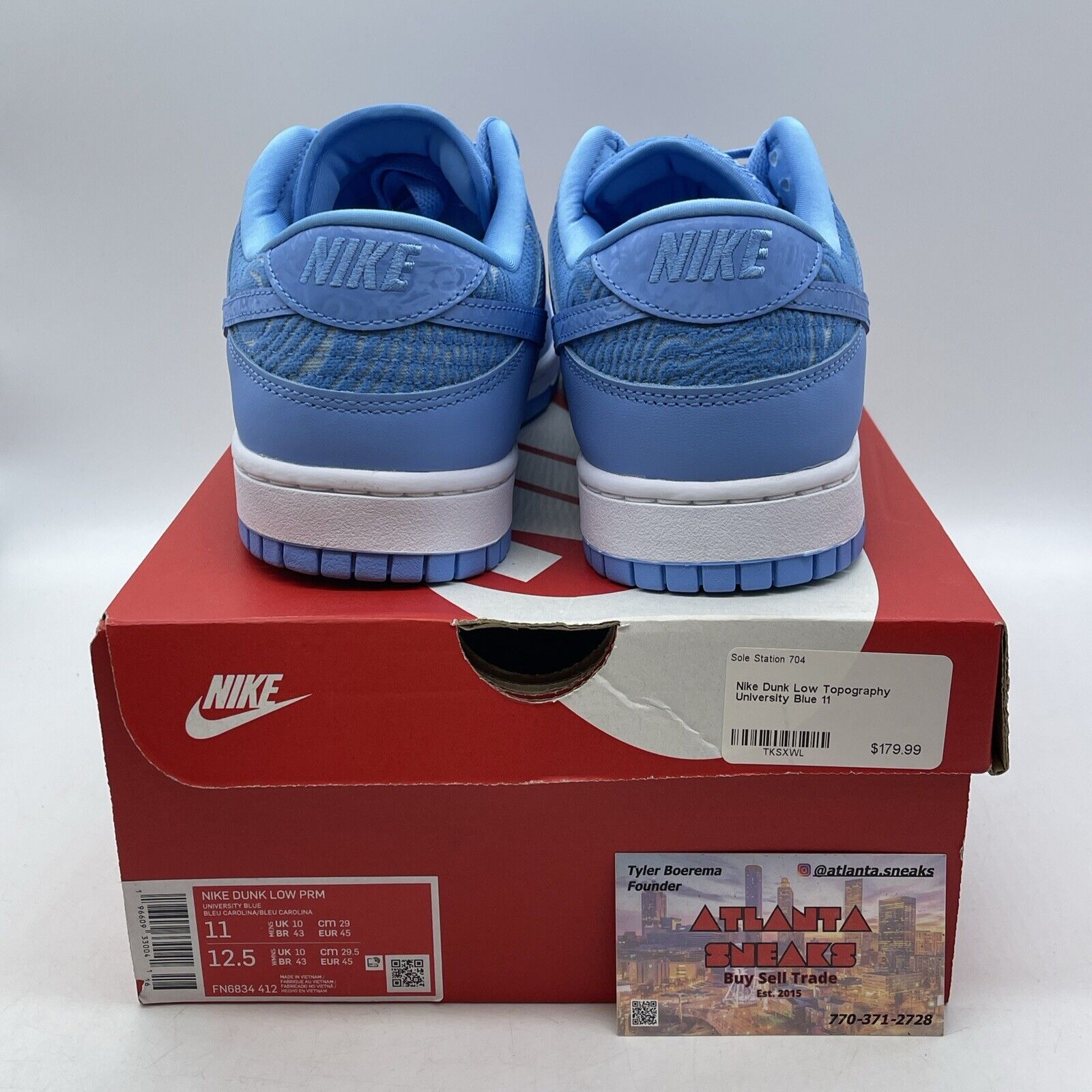 Size 11 - Nike Dunk Premium Low Topography - University Blue White (FN6834-412)
