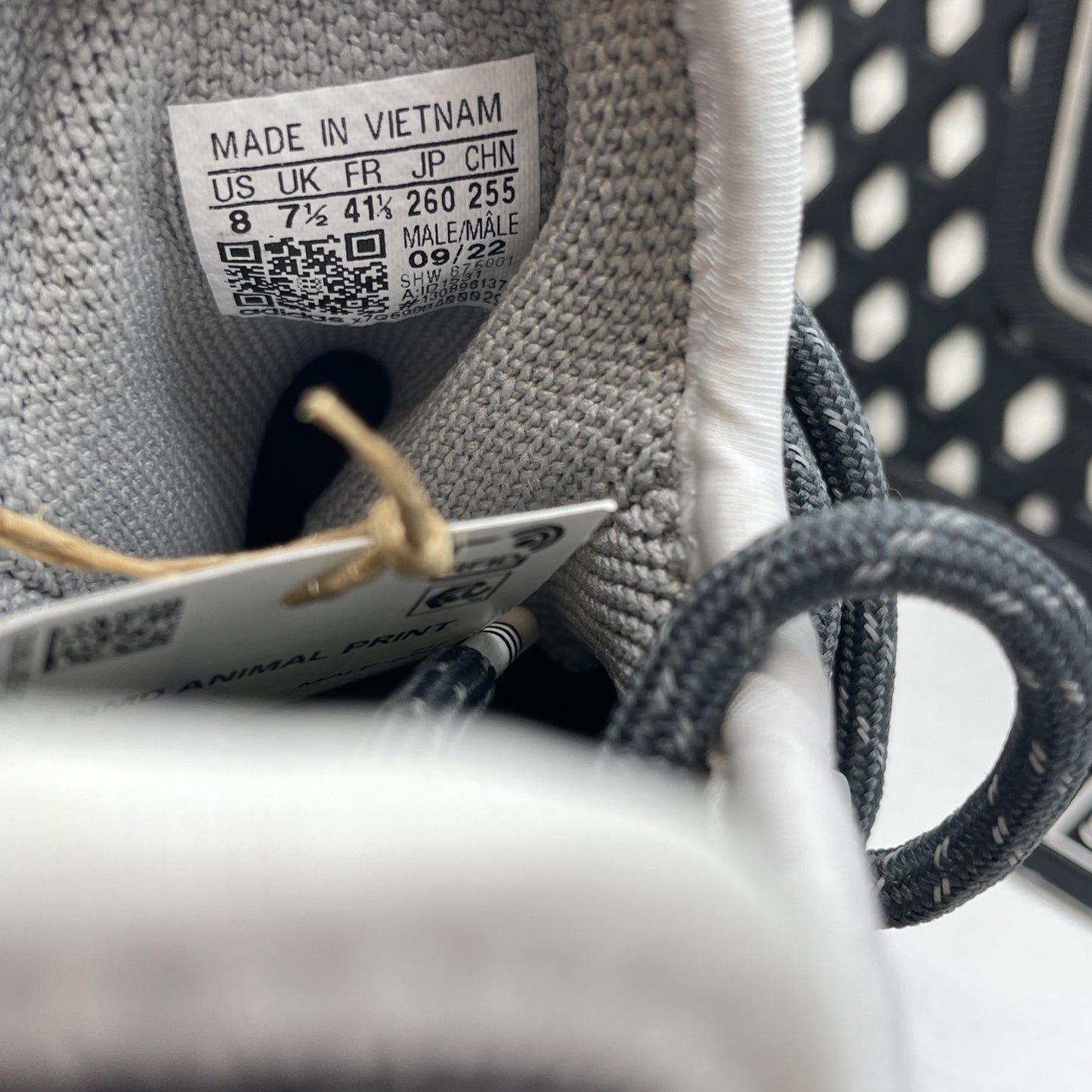 Size 8 - Pharrell X Adidas Nmd Hu Animal Print Grey Black Suede (ID1531)