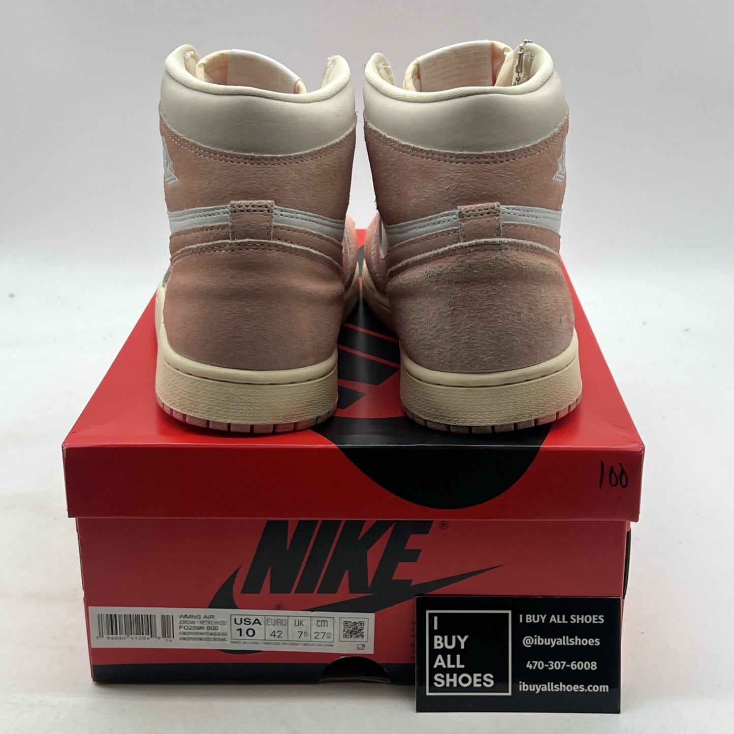 Size 10 - Air Jordan 1 Retro OG High Washed Pink W (FD2596-600)