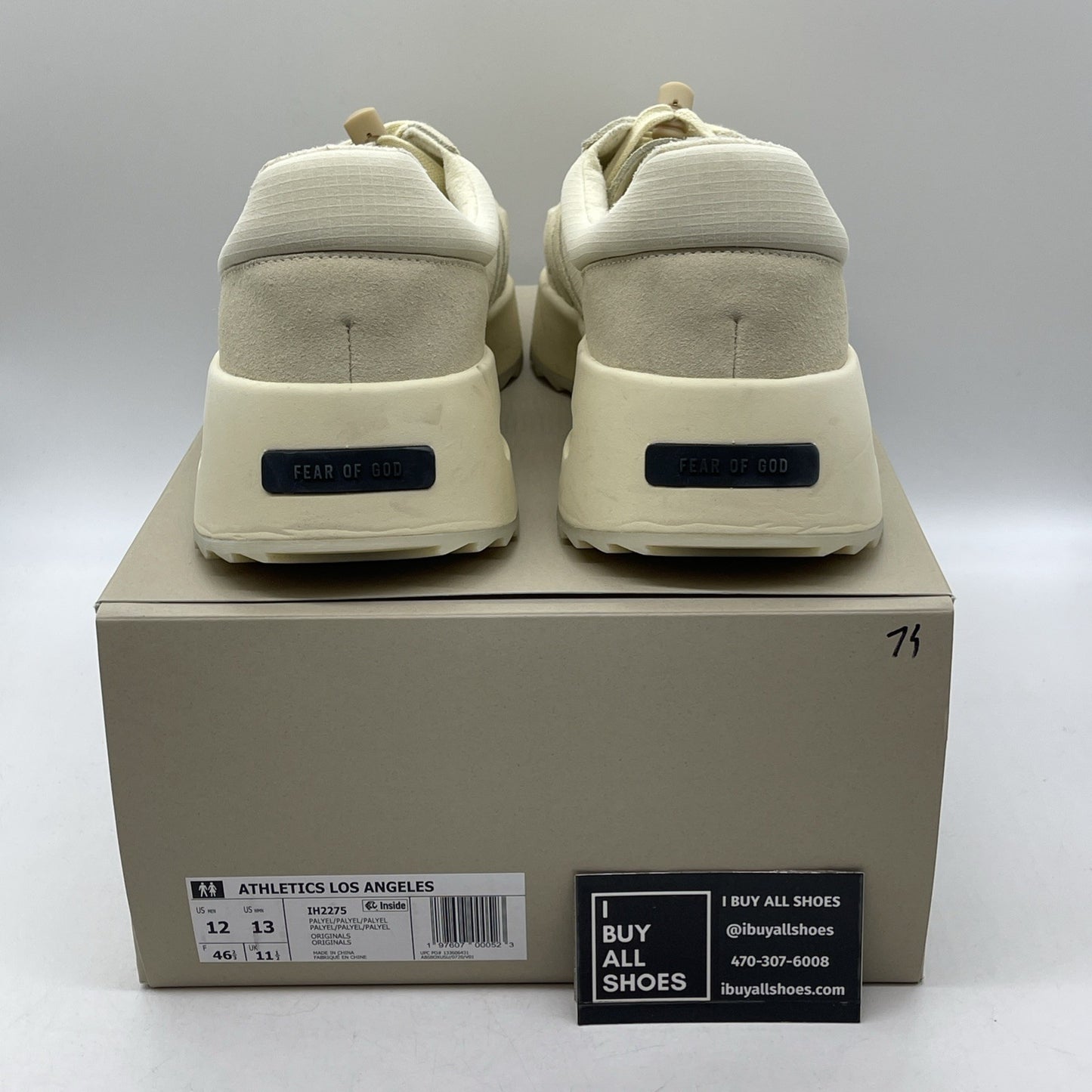 Size 12 - adidas Fear of God Athletics x Los Angeles Runner Pale Yellow (IH2275)
