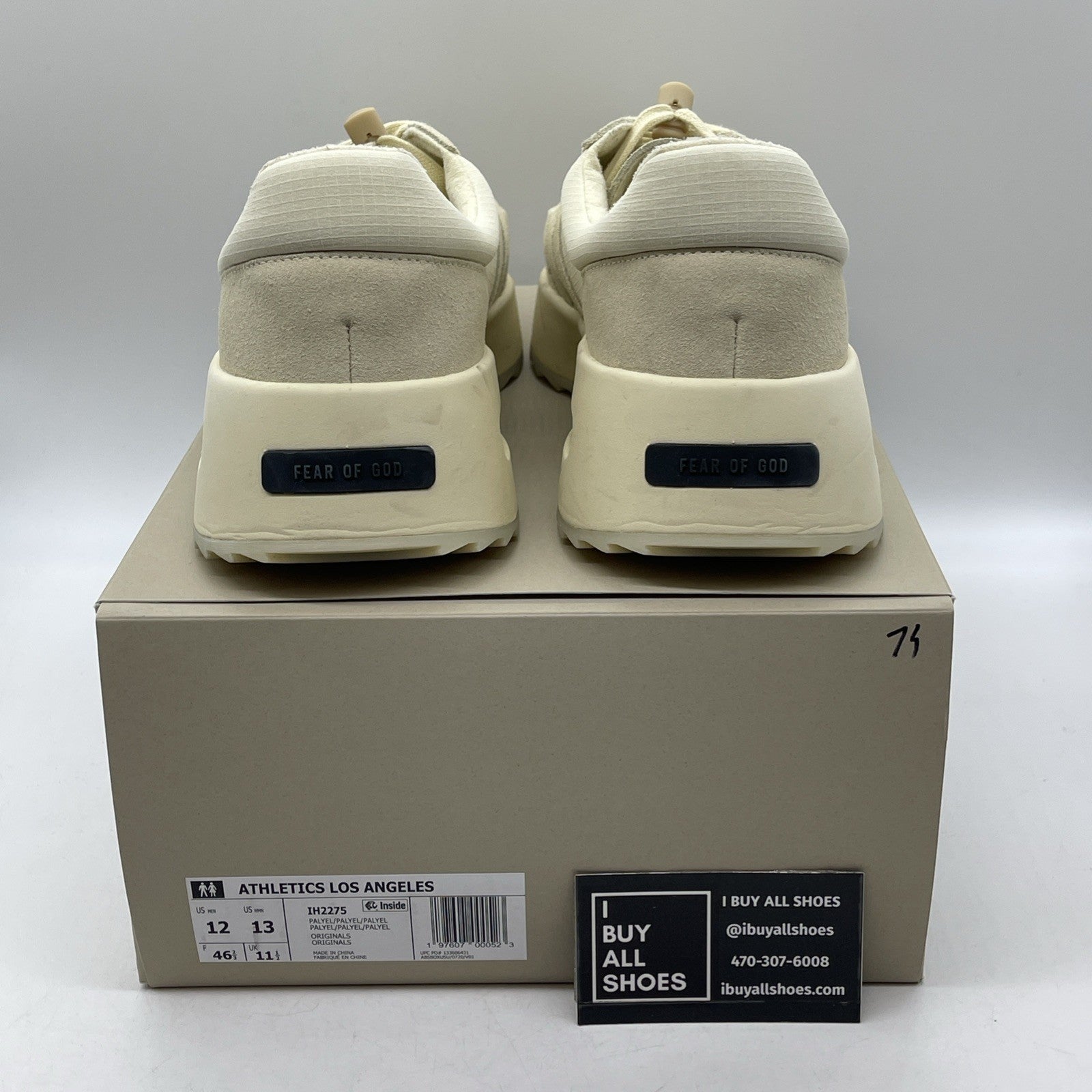 Size 12 - adidas Fear of God Athletics x Los Angeles Runner Pale Yellow (IH2275)