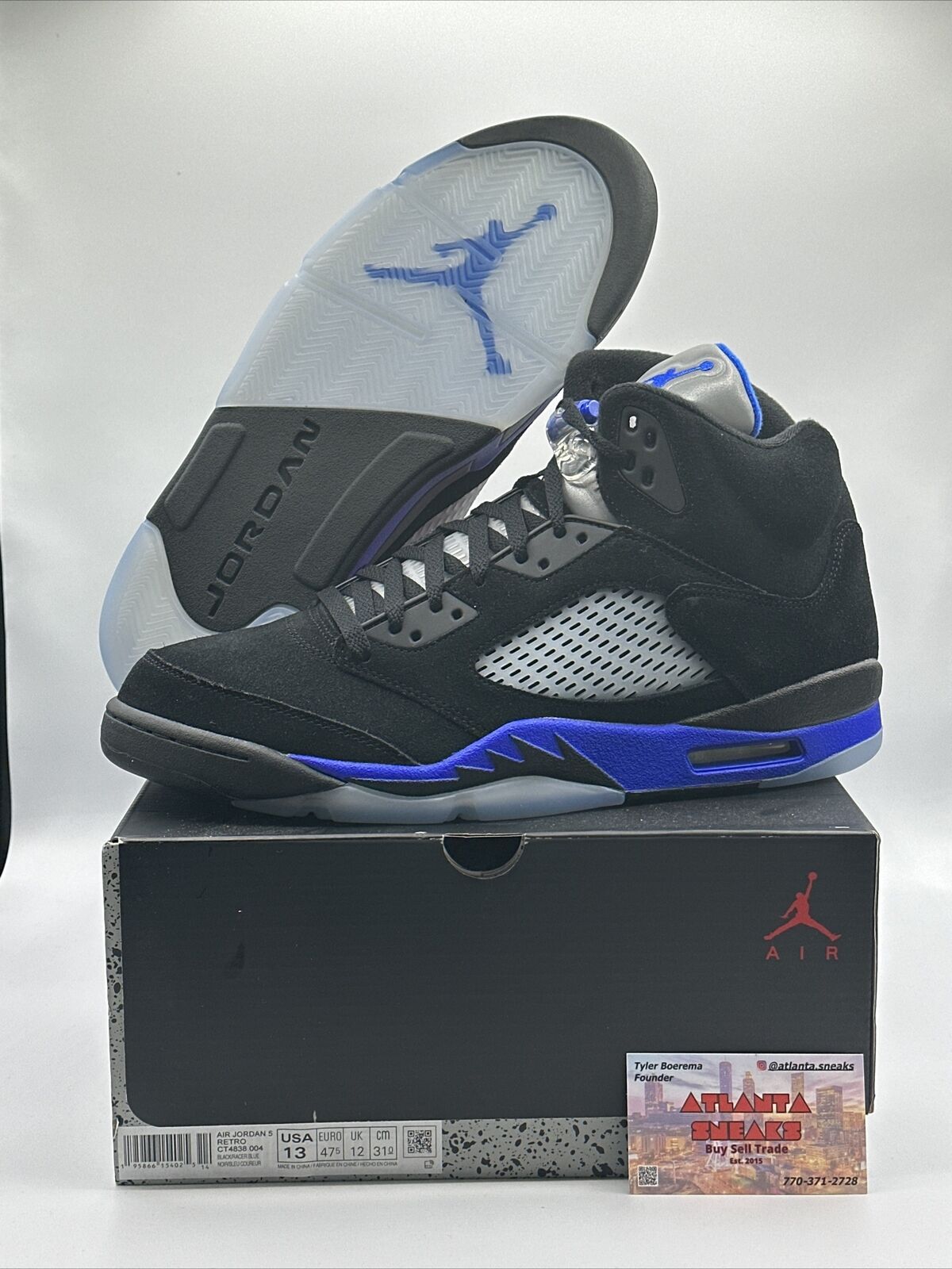 Size 13 - Jordan 5 Retro Racer Blue 2022